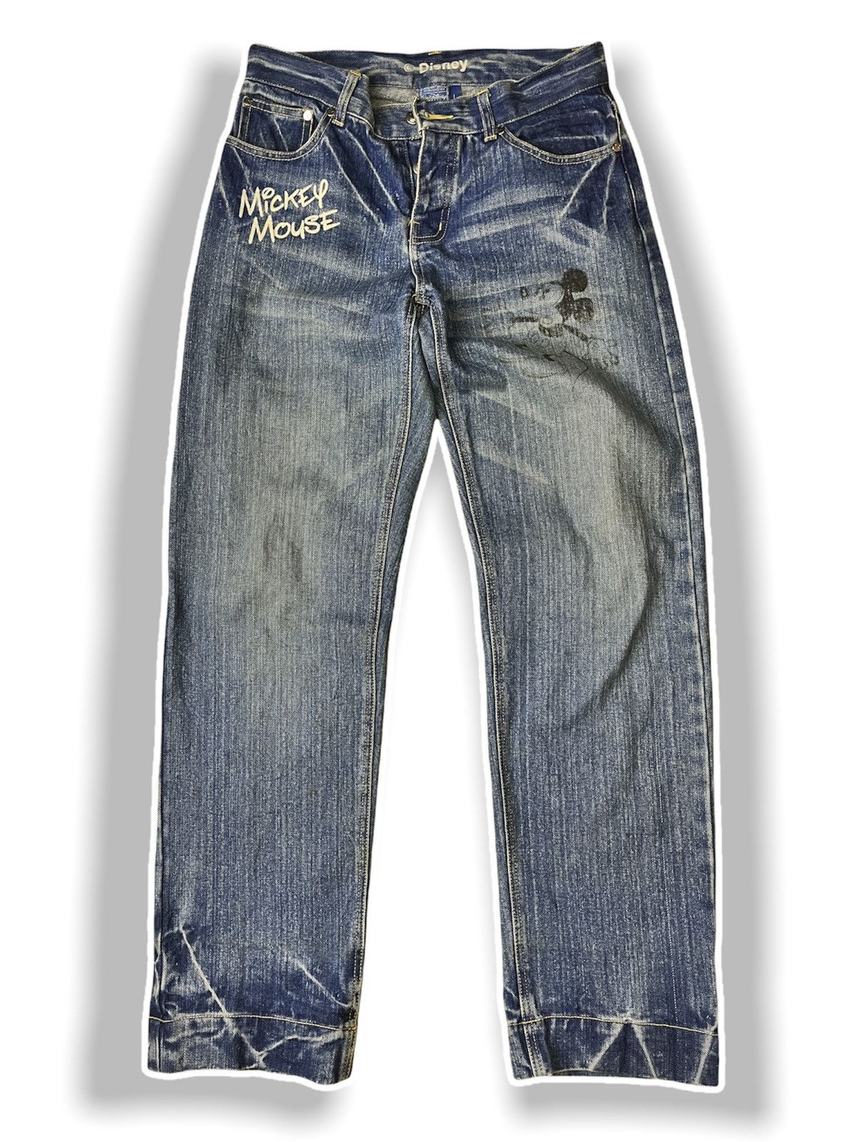 Disney × Mickey Mouse × Vintage MICKEY MOUSE X DISNEY DENIM JEANS Size US 31 - 13 Thumbnail