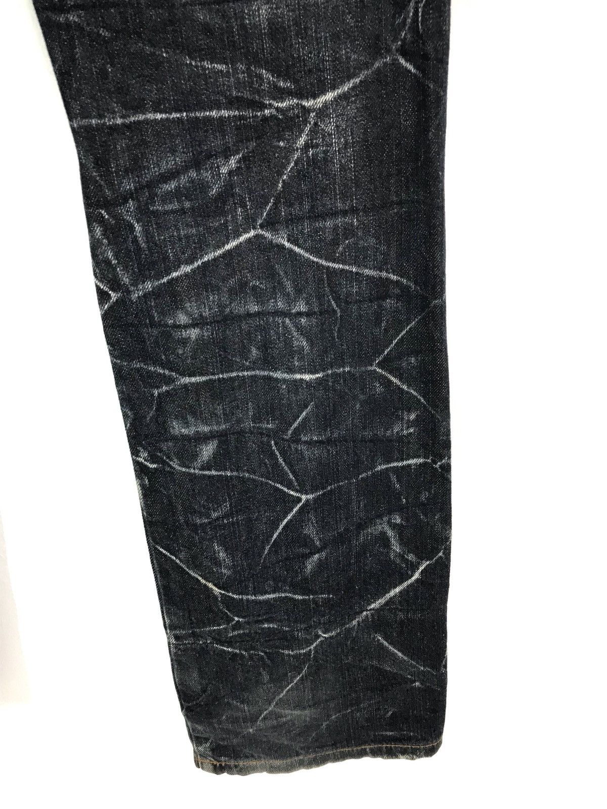 Hysteric Glamour Japanese Double Waist Clawmark Faded Distress Denim Jeans Size US 31 - 10 Thumbnail
