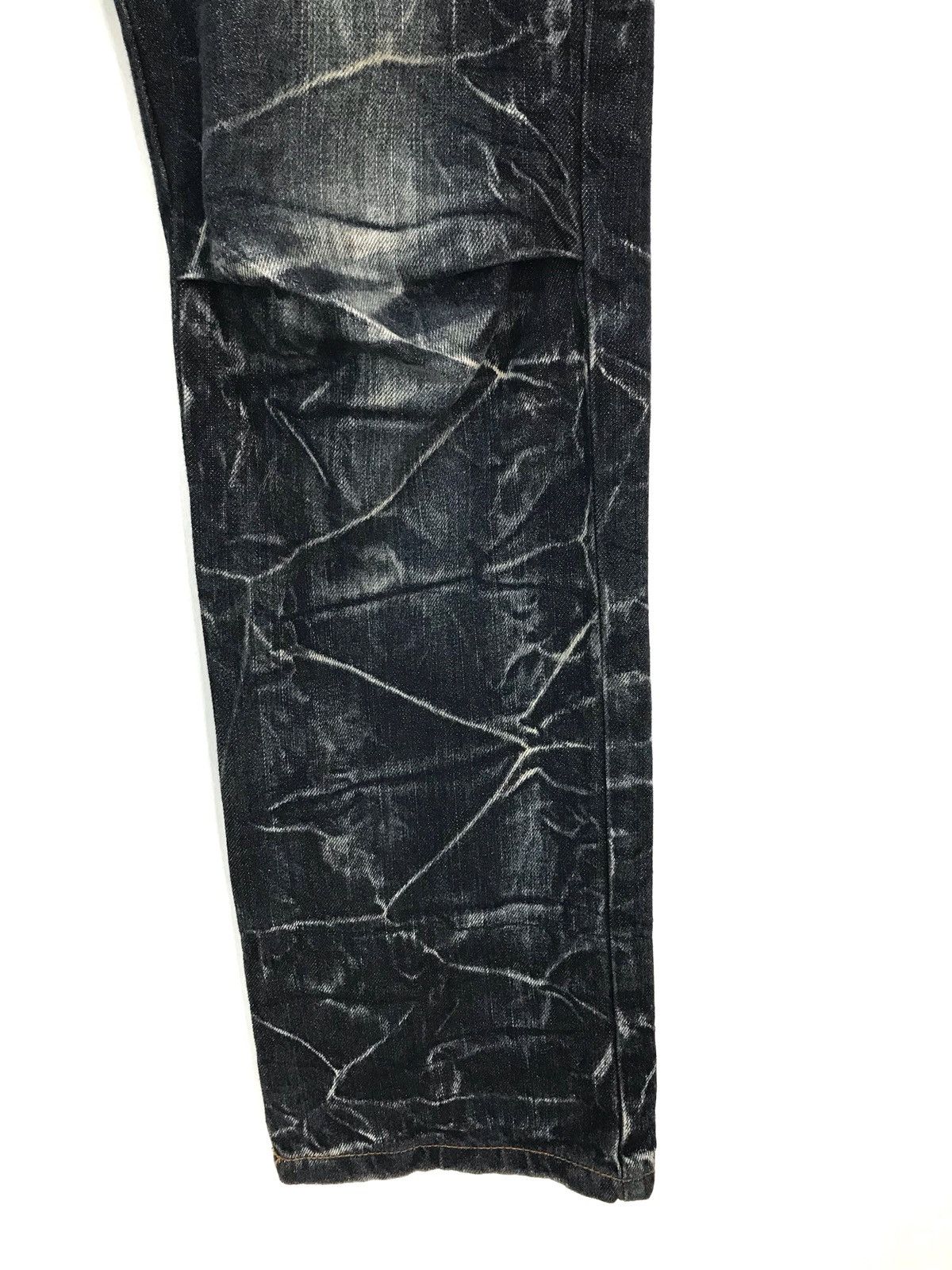 Hysteric Glamour Japanese Double Waist Clawmark Faded Distress Denim Jeans Size US 31 - 3 Thumbnail