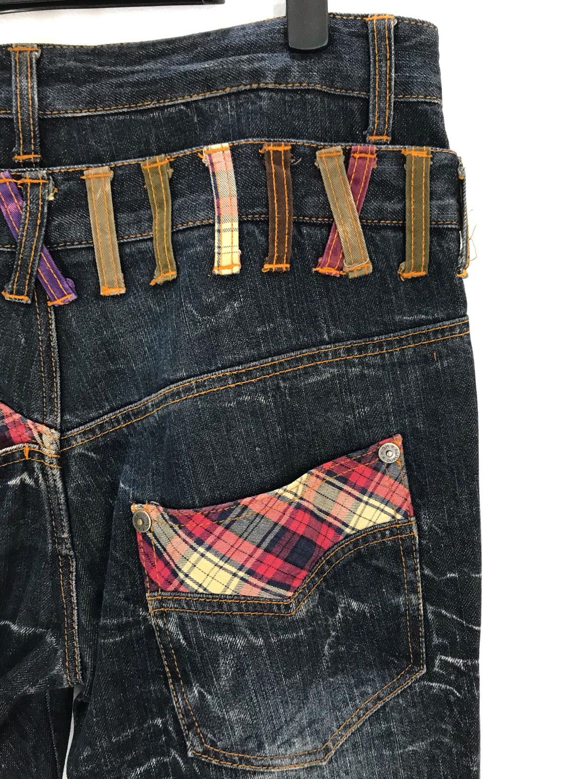 Hysteric Glamour Japanese Double Waist Clawmark Faded Distress Denim Jeans Size US 31 - 8 Thumbnail
