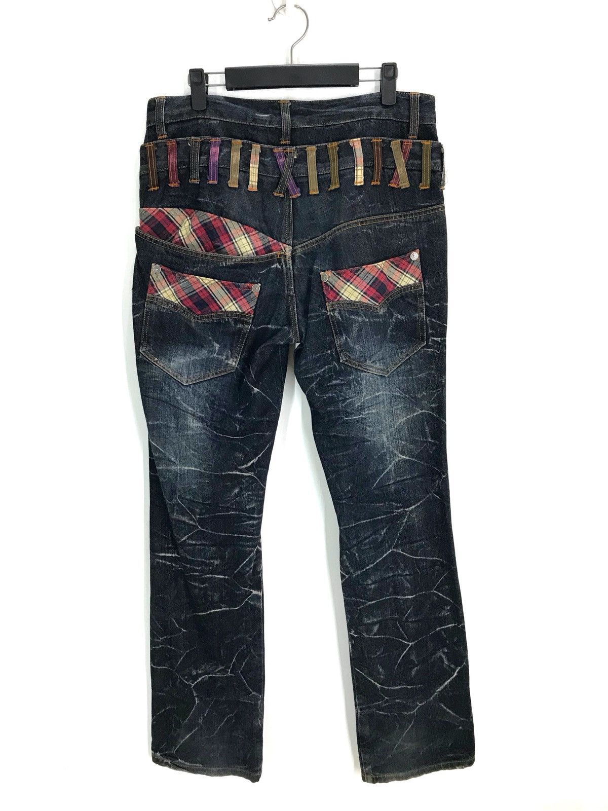 Hysteric Glamour Japanese Double Waist Clawmark Faded Distress Denim Jeans Size US 31 - 12 Thumbnail