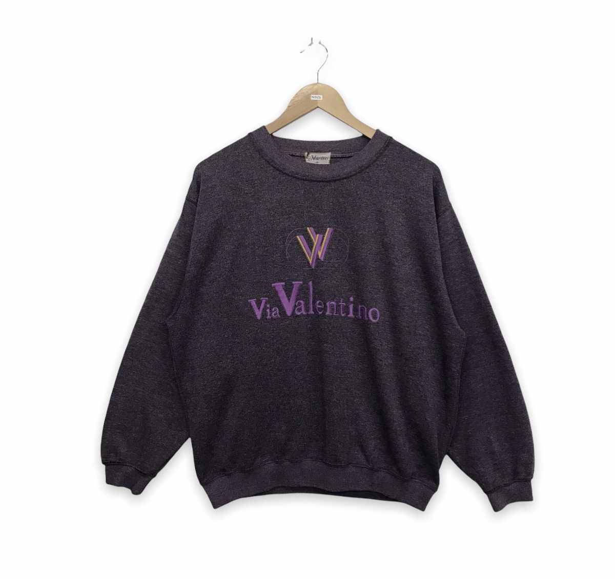 Designer × Valentino × Vintage Rare!! Vintage Via Valentino Spellout Sweatshirt Size US M / EU 48-50 / 2 - 1 Thumbnail