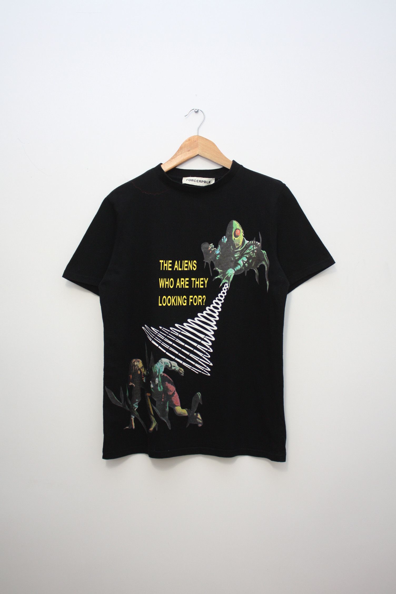 Japanese Brand FORCEREPUBLIK Black Men's Medium T-Shirt Size US M / EU 48-50 / 2 - 1 Thumbnail