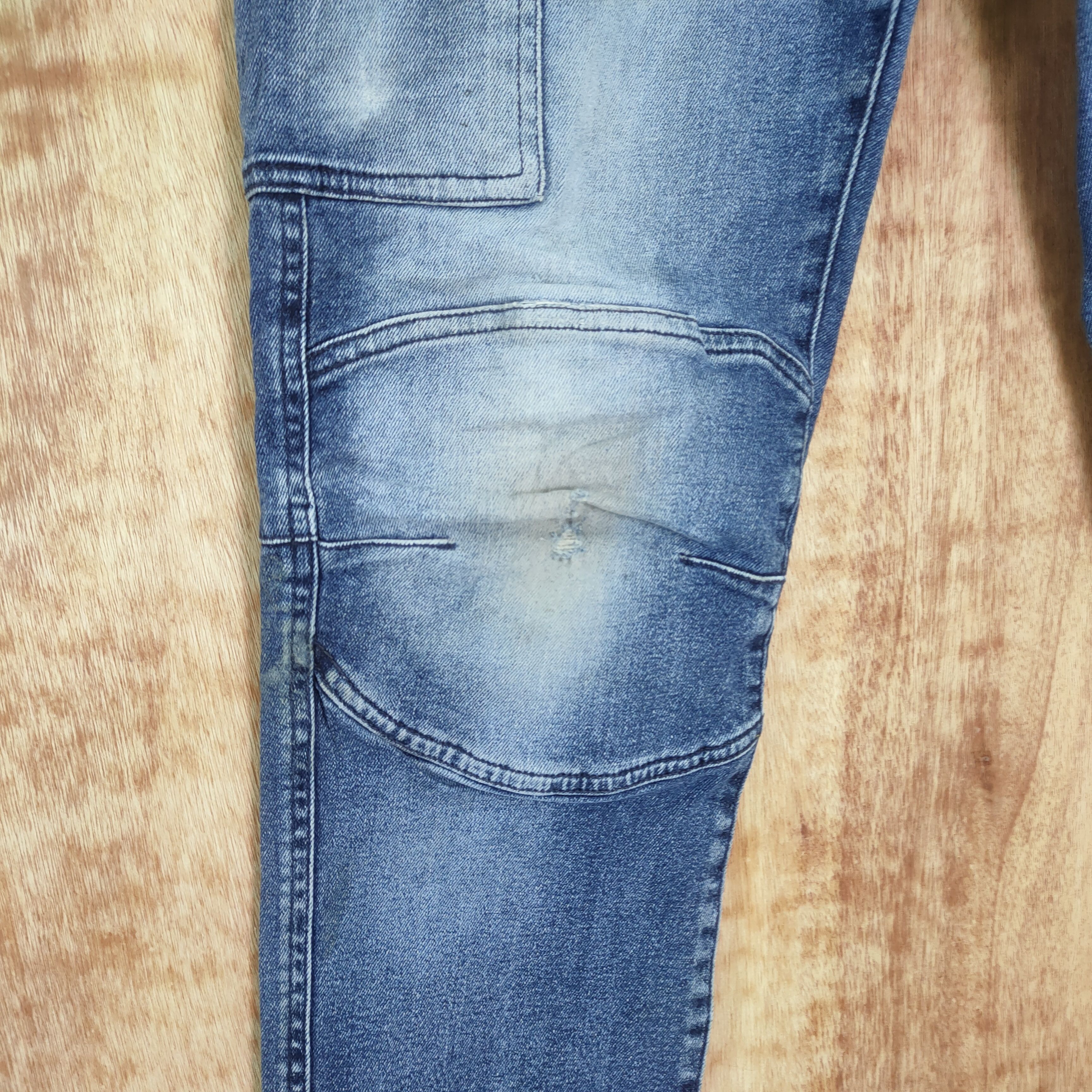 FRONTEER IZ FRONTIER FADED JEANS CARGO PANTS Size US 33 - 4 Thumbnail