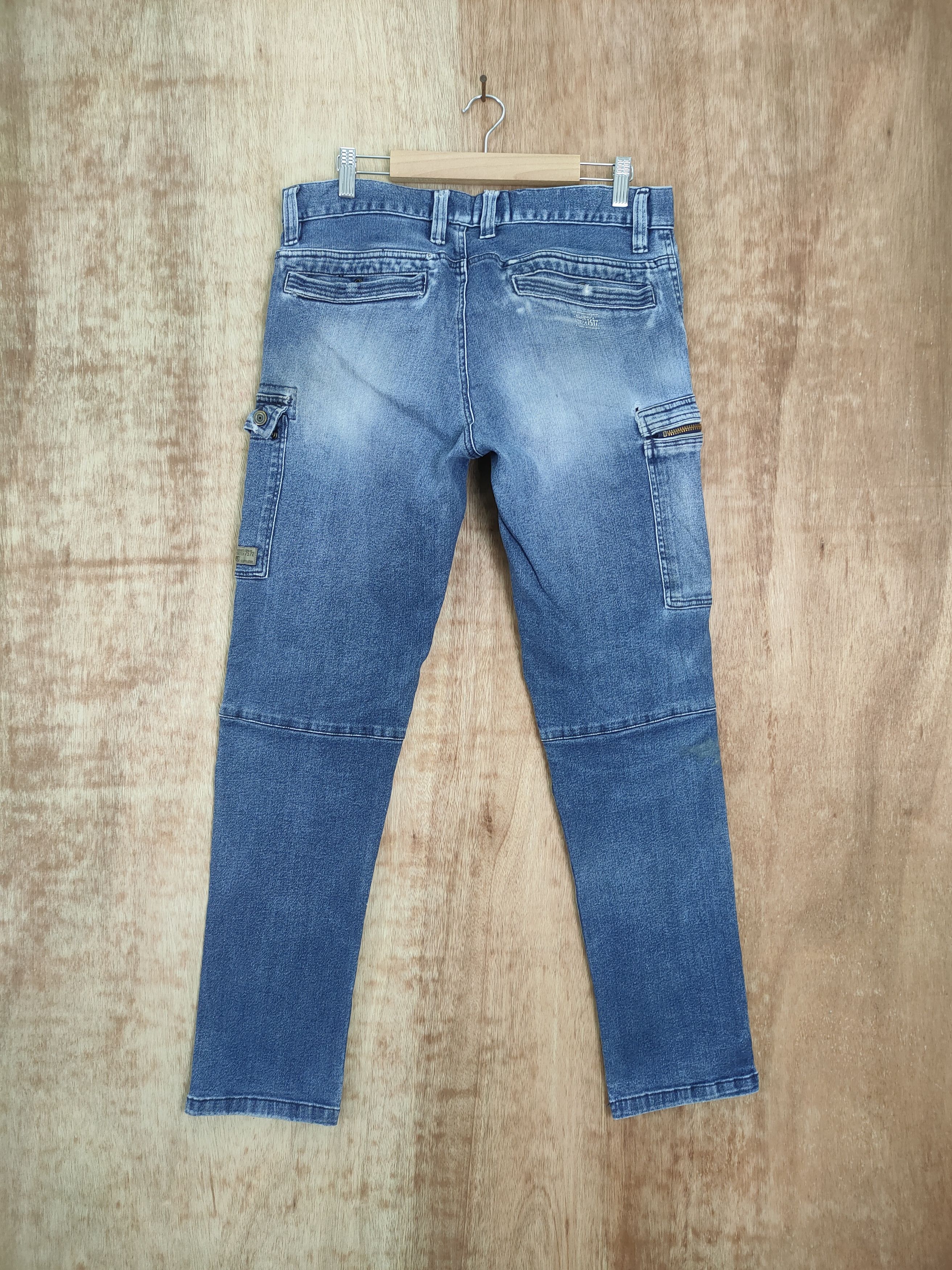 FRONTEER IZ FRONTIER FADED JEANS CARGO PANTS Size US 33 - 6 Thumbnail