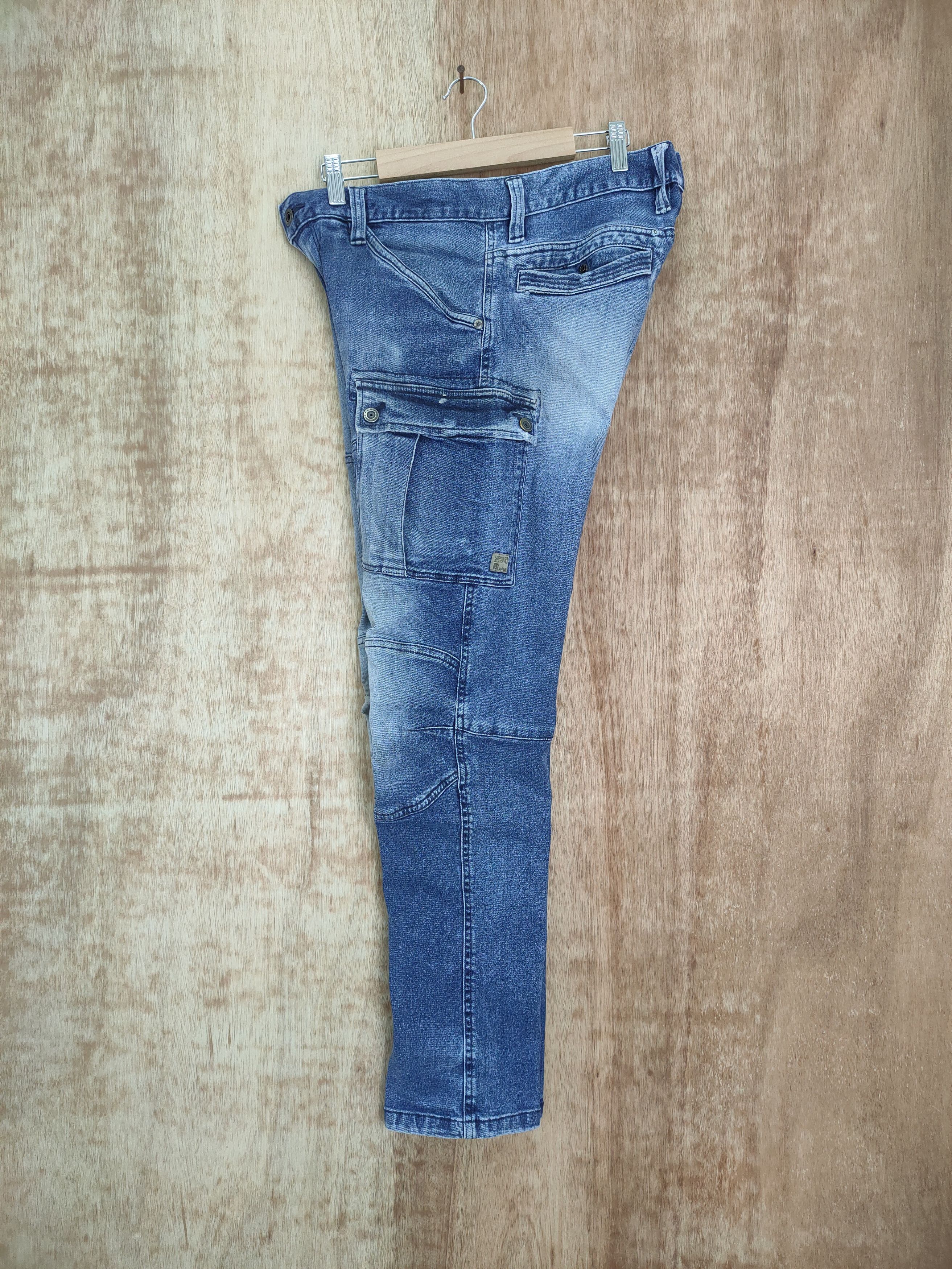 FRONTEER IZ FRONTIER FADED JEANS CARGO PANTS Size US 33 - 11 Thumbnail