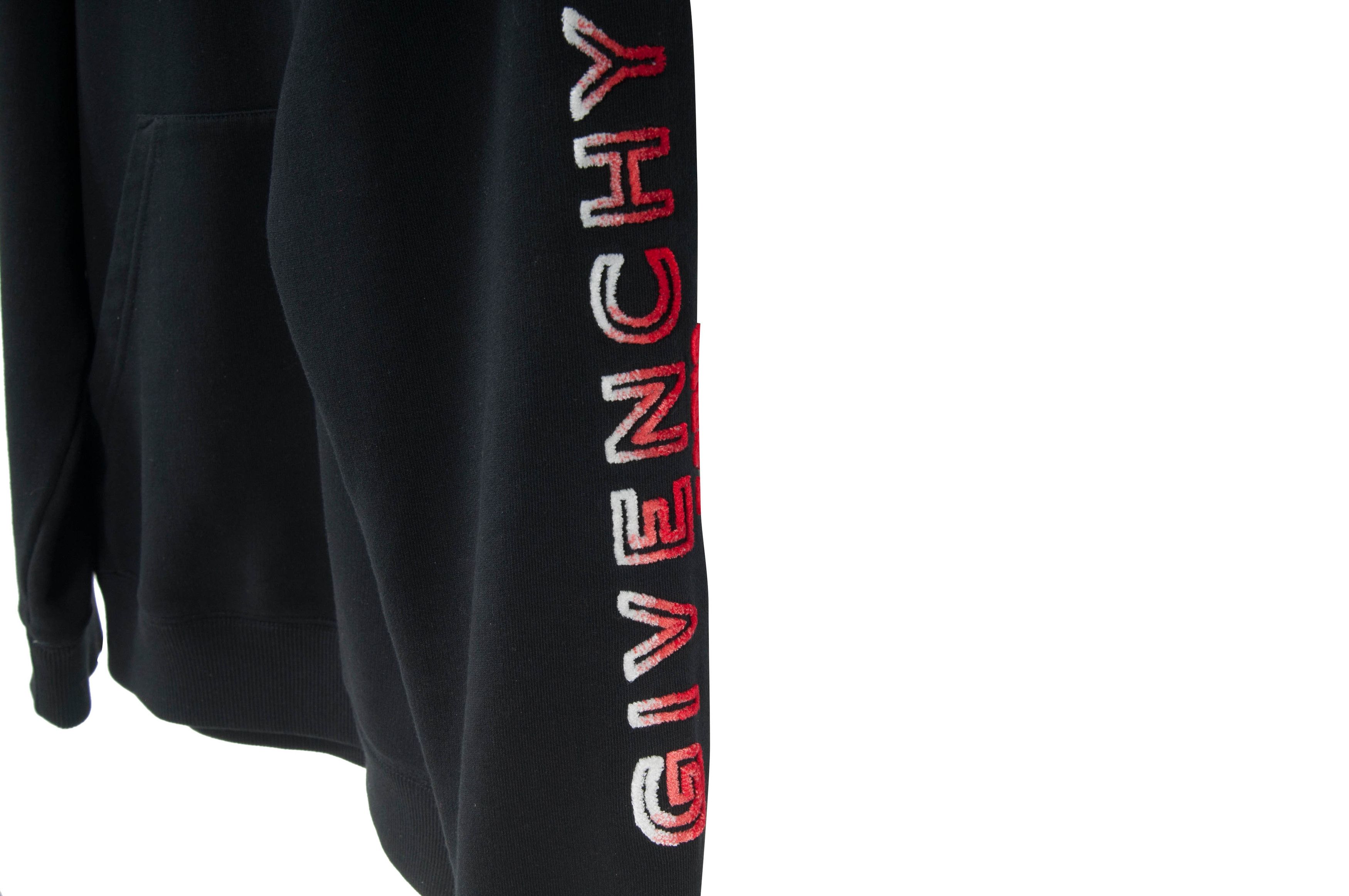 Givenchy Oversized Logo Embroidered Gradient Logo Hoodie - 00397 Size US XS / EU 42 / 0 - 4 Thumbnail