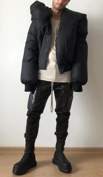 Rick Owens × Rick Owens Drkshdw NEW FW ☠️ DOLL BOMBER JACKET RARE BLOODY OSIRIS CARTI TRAVIS Size US S / EU 44-46 / 1 - 14 Thumbnail