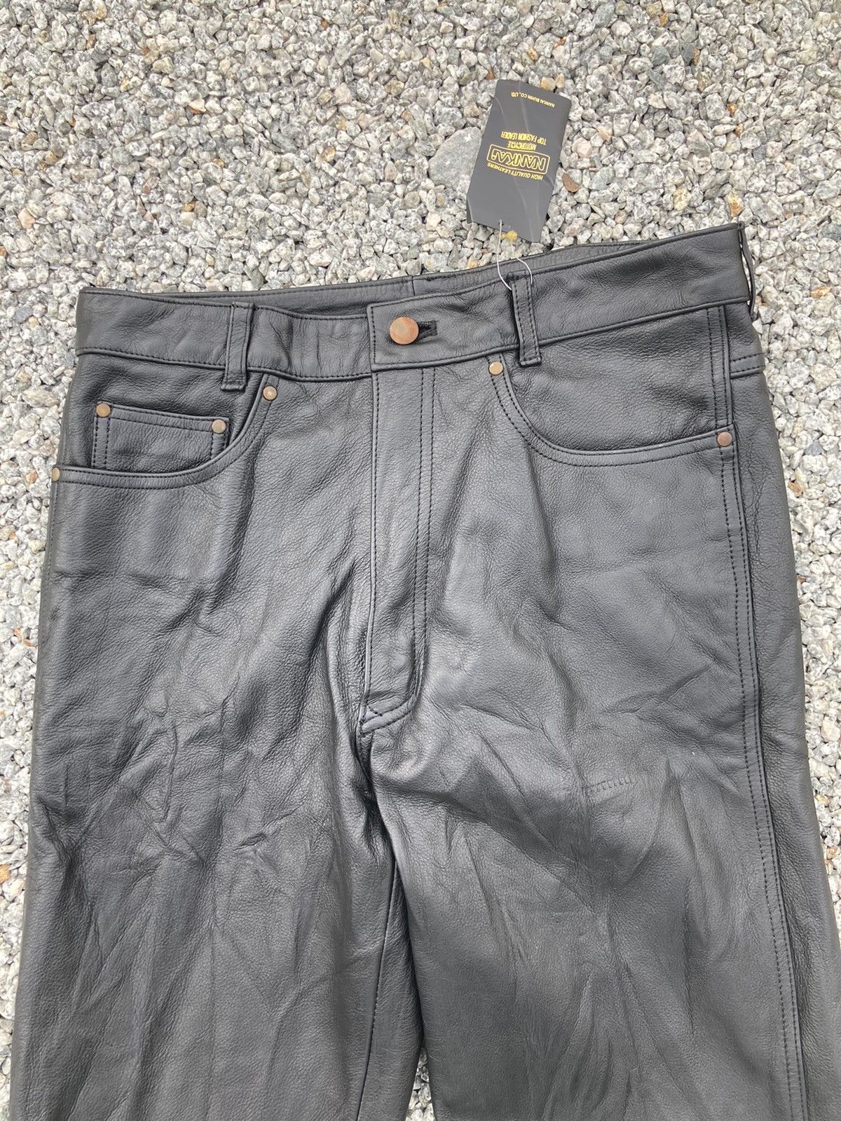 Japanese Brand NANKAI MOTORCYCLE LEATHER PANTS Size US 31 - 2 Thumbnail