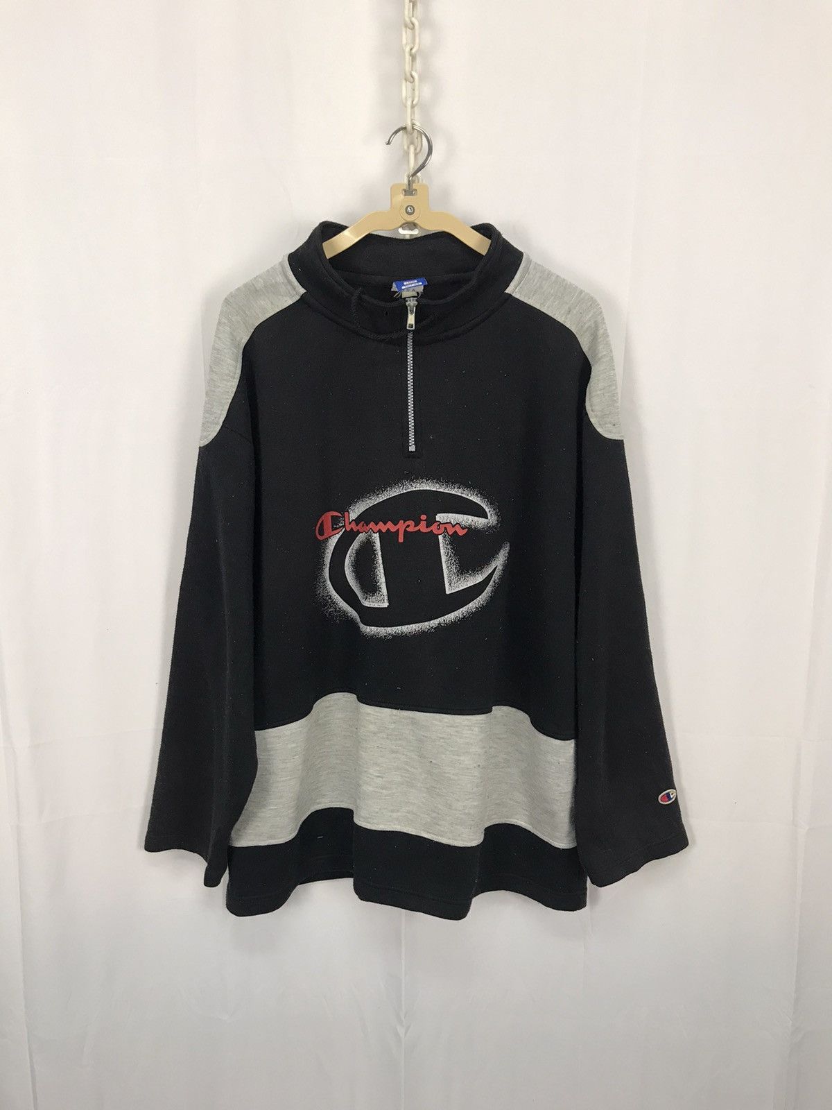 Champion Champion big logo sweatshirt half zipper Size US L / EU 52-54 / 3 - 1 Thumbnail
