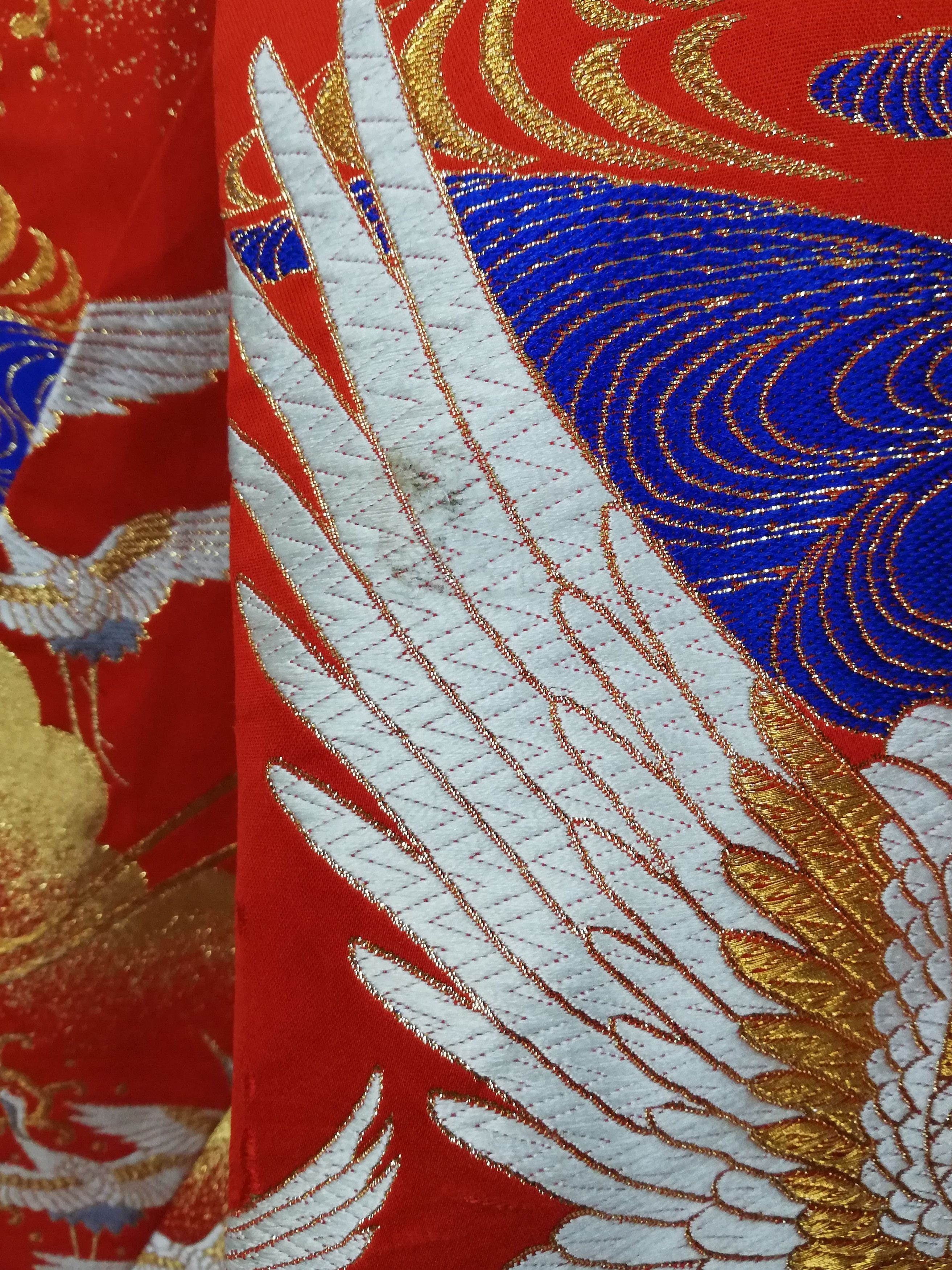 Japanese Brand 🔥Framed Vintage Japanese 🇯🇵 Ceremonial Wedding Kimono Size US L / EU 52-54 / 3 - 10 Thumbnail