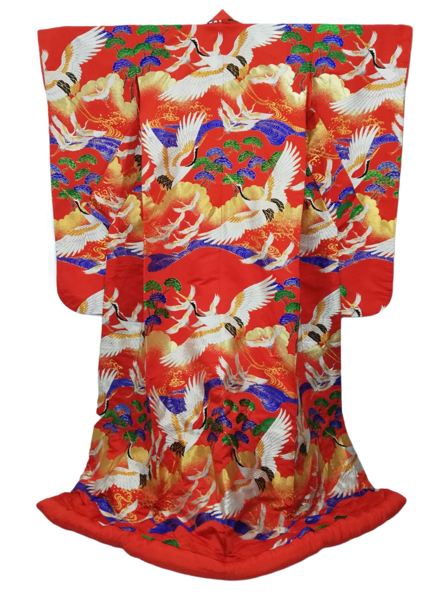 Japanese Brand 🔥Framed Vintage Japanese 🇯🇵 Ceremonial Wedding Kimono Size US L / EU 52-54 / 3 - 1 Thumbnail