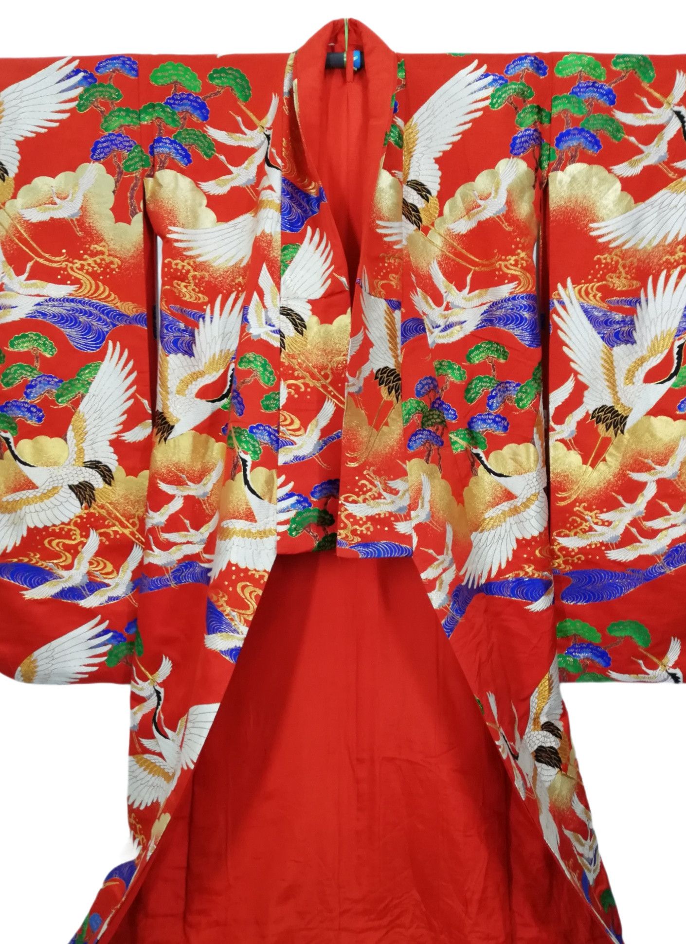 Japanese Brand 🔥Framed Vintage Japanese 🇯🇵 Ceremonial Wedding Kimono Size US L / EU 52-54 / 3 - 15 Thumbnail