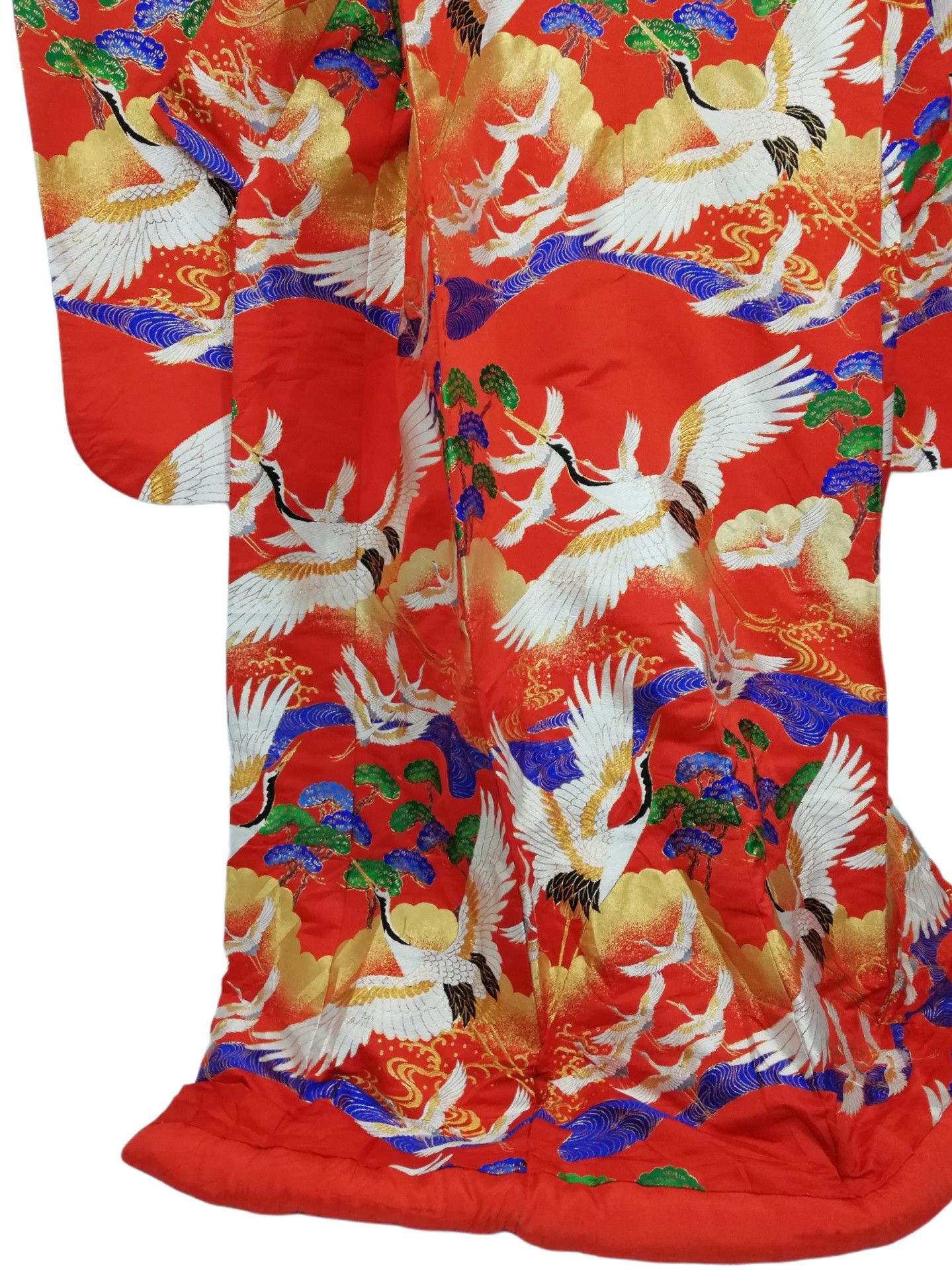 Japanese Brand 🔥Framed Vintage Japanese 🇯🇵 Ceremonial Wedding Kimono Size US L / EU 52-54 / 3 - 6 Thumbnail
