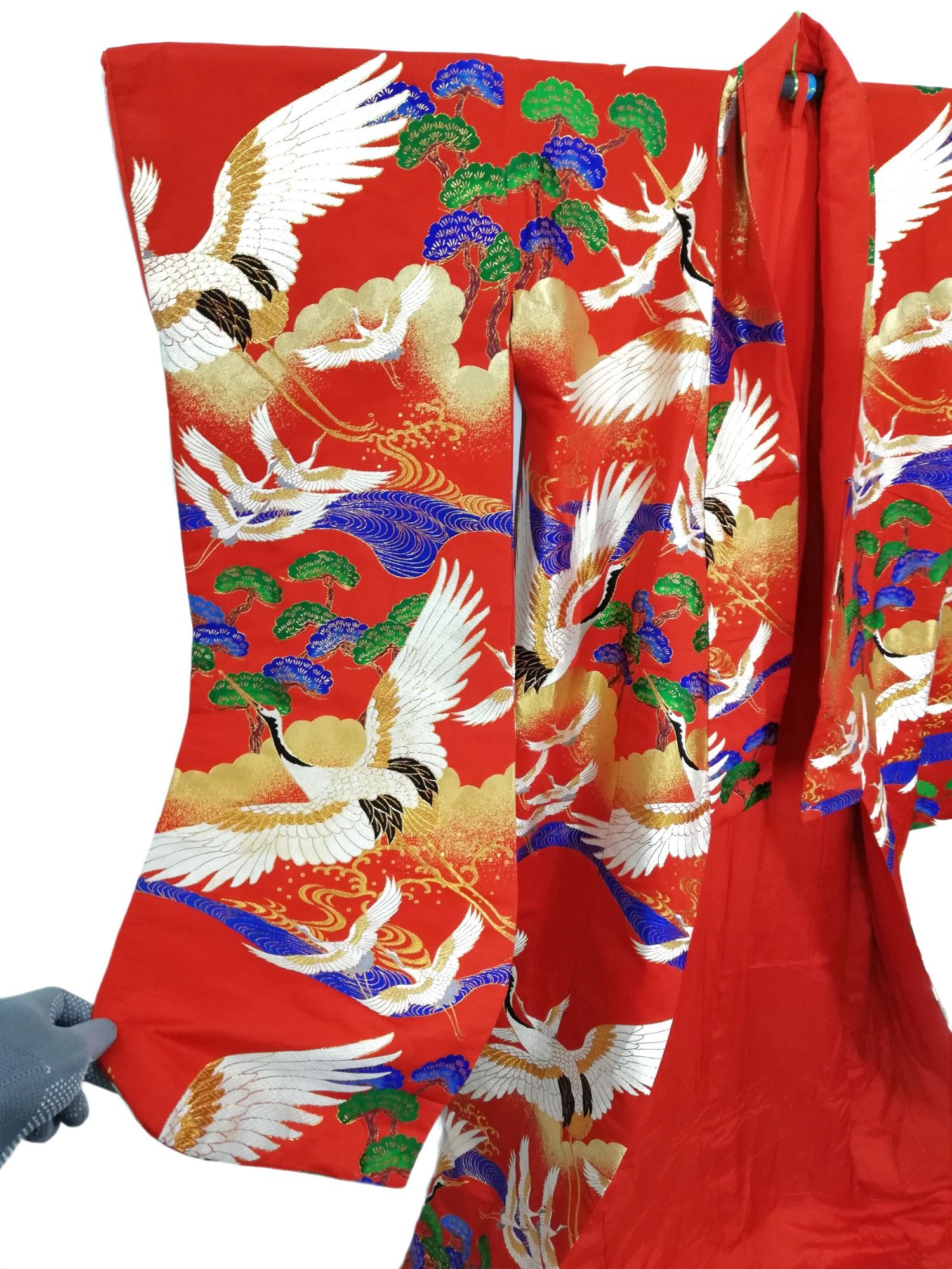 Japanese Brand 🔥Framed Vintage Japanese 🇯🇵 Ceremonial Wedding Kimono Size US L / EU 52-54 / 3 - 19 Thumbnail