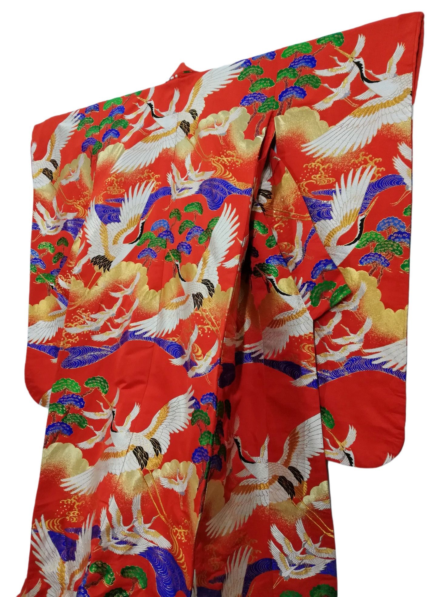 Japanese Brand 🔥Framed Vintage Japanese 🇯🇵 Ceremonial Wedding Kimono Size US L / EU 52-54 / 3 - 3 Thumbnail