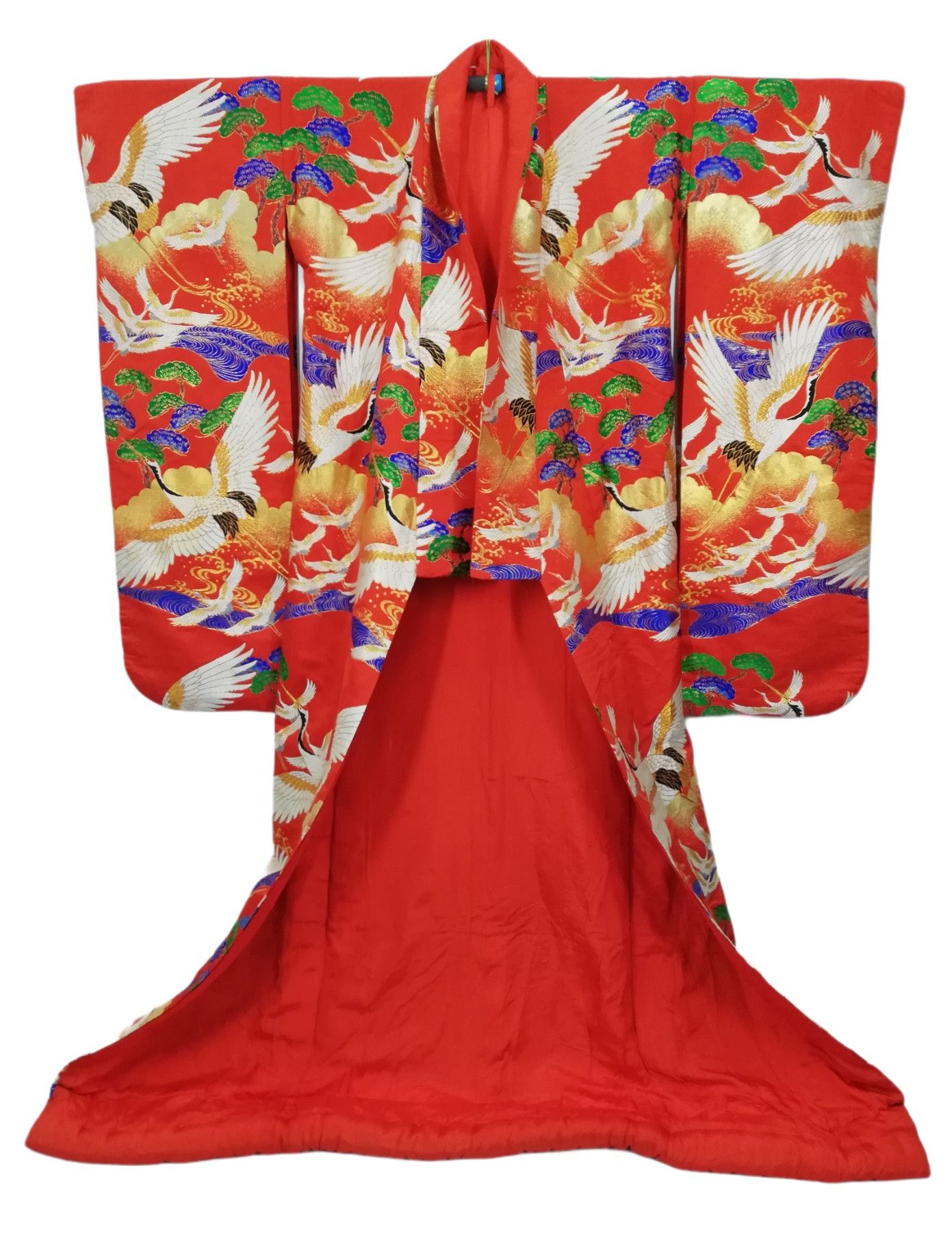 Japanese Brand 🔥Framed Vintage Japanese 🇯🇵 Ceremonial Wedding Kimono Size US L / EU 52-54 / 3 - 14 Thumbnail