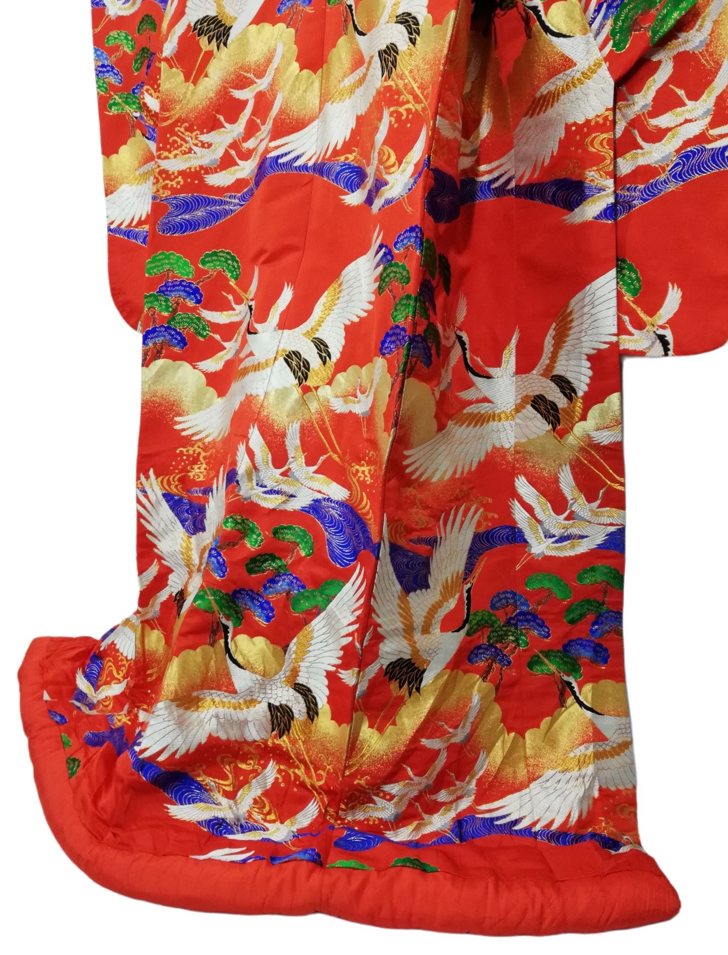 Japanese Brand 🔥Framed Vintage Japanese 🇯🇵 Ceremonial Wedding Kimono Size US L / EU 52-54 / 3 - 4 Thumbnail