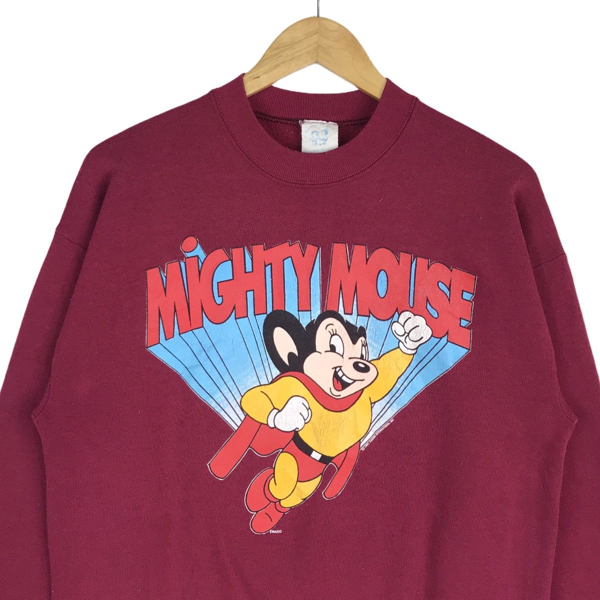 Cartoon Network × Vintage Vintage 1991 Mighty Mouse Cartoon Animated Sweatshirt Size US L / EU 52-54 / 3 - 2 Thumbnail