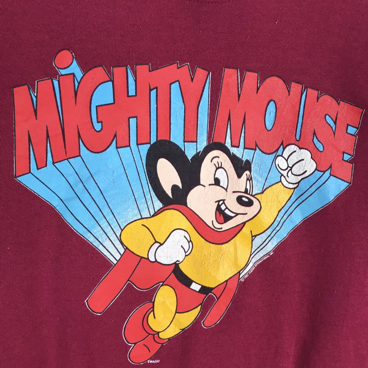 Cartoon Network × Vintage Vintage 1991 Mighty Mouse Cartoon Animated Sweatshirt Size US L / EU 52-54 / 3 - 3 Thumbnail