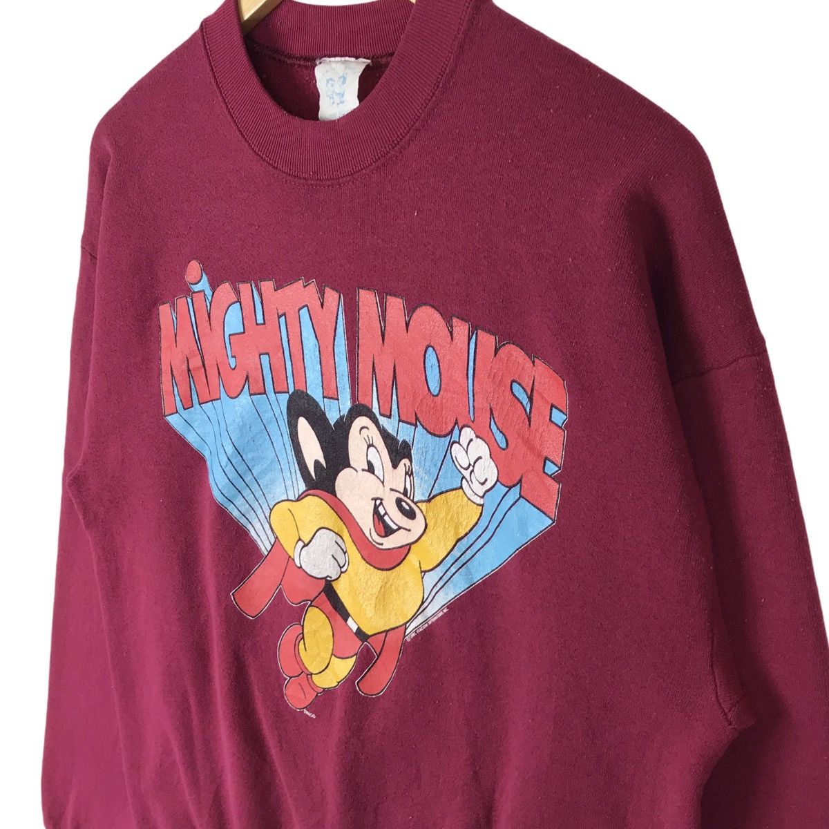 Cartoon Network × Vintage Vintage 1991 Mighty Mouse Cartoon Animated Sweatshirt Size US L / EU 52-54 / 3 - 4 Thumbnail