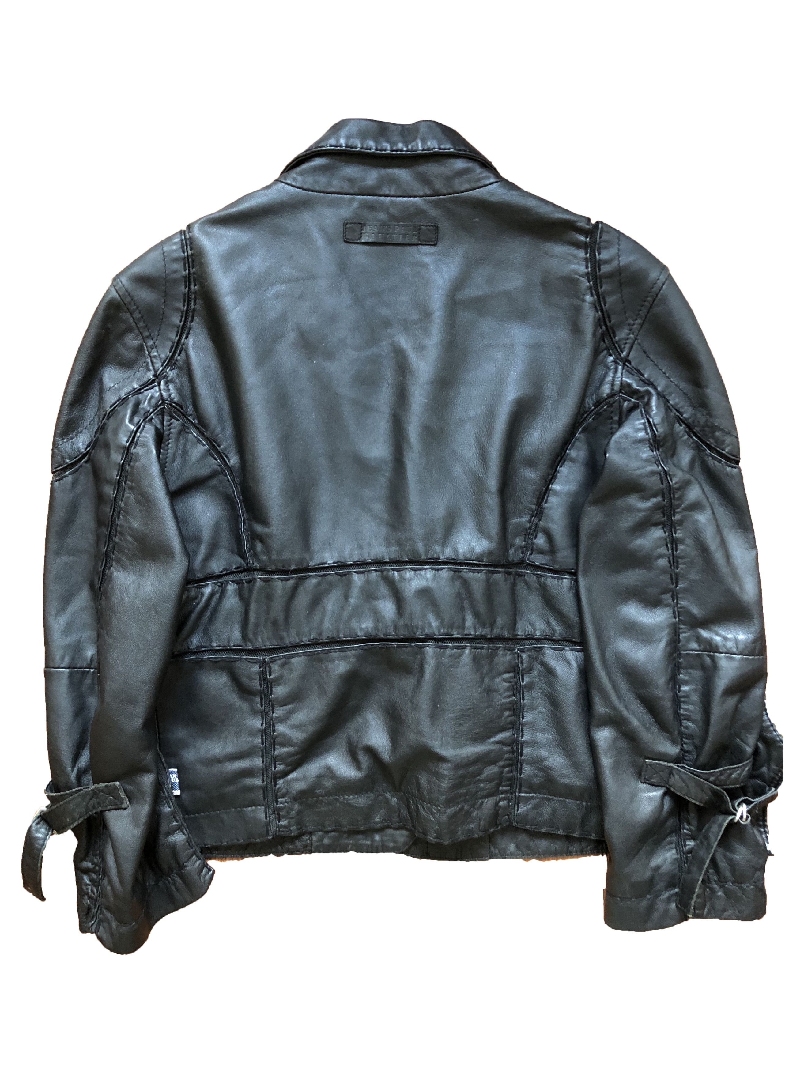 Jean Paul Gaultier Jean Paul Gaultier 00 Leather Strapped Biker Boxy Jacket Size M / US 6-8 / IT 42-44 - 4 Thumbnail
