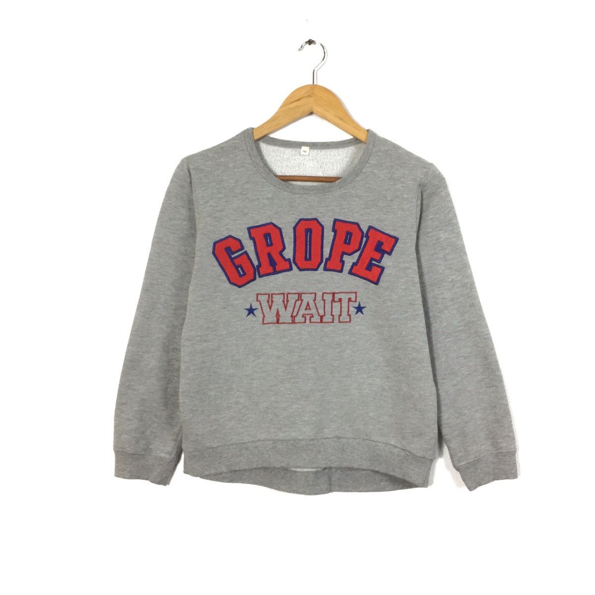 Japanese Brand Vintage Sweatshirt Biglogo Grope Wait Size US XS / EU 42 / 0 - 1 Thumbnail