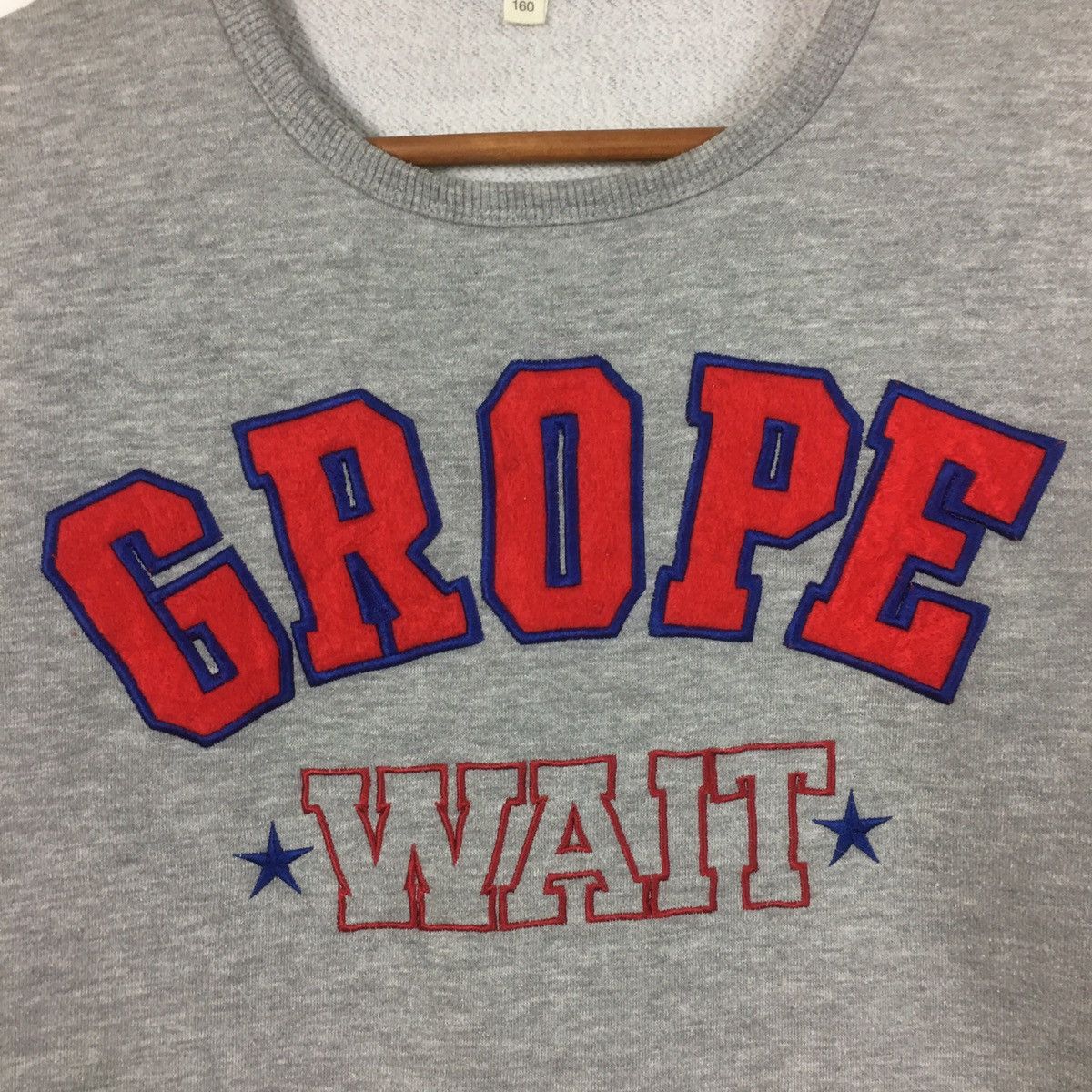 Japanese Brand Vintage Sweatshirt Biglogo Grope Wait Size US XS / EU 42 / 0 - 3 Thumbnail