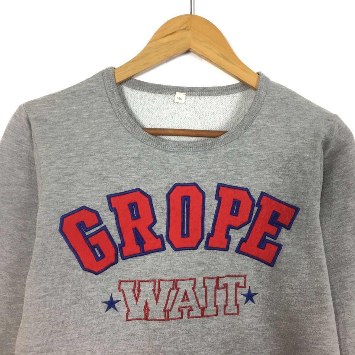 Japanese Brand Vintage Sweatshirt Biglogo Grope Wait Size US XS / EU 42 / 0 - 2 Thumbnail