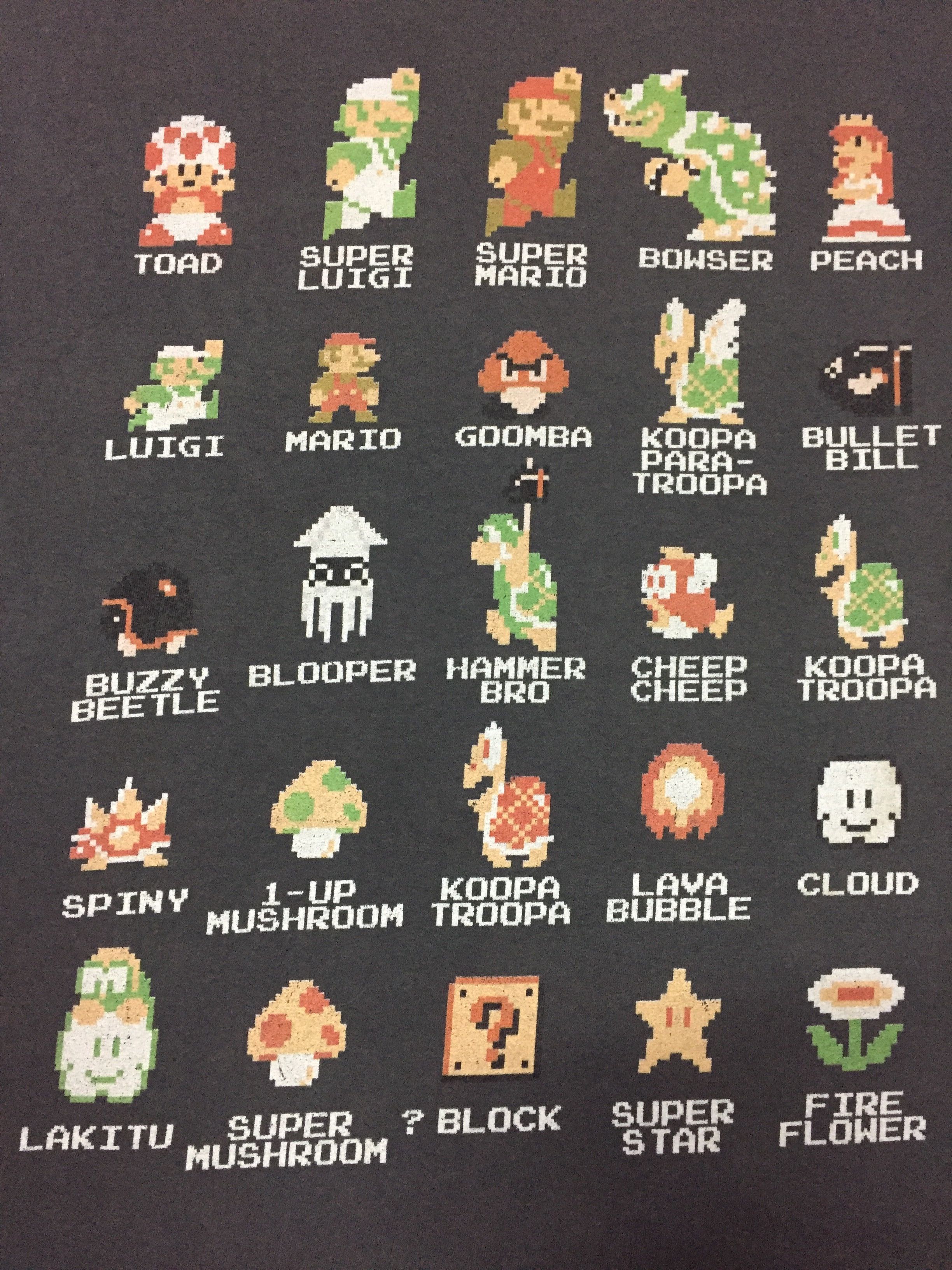 Fruit Of The Loom Super Mario Character Tee Size L Size US L / EU 52-54 / 3 - 3 Thumbnail