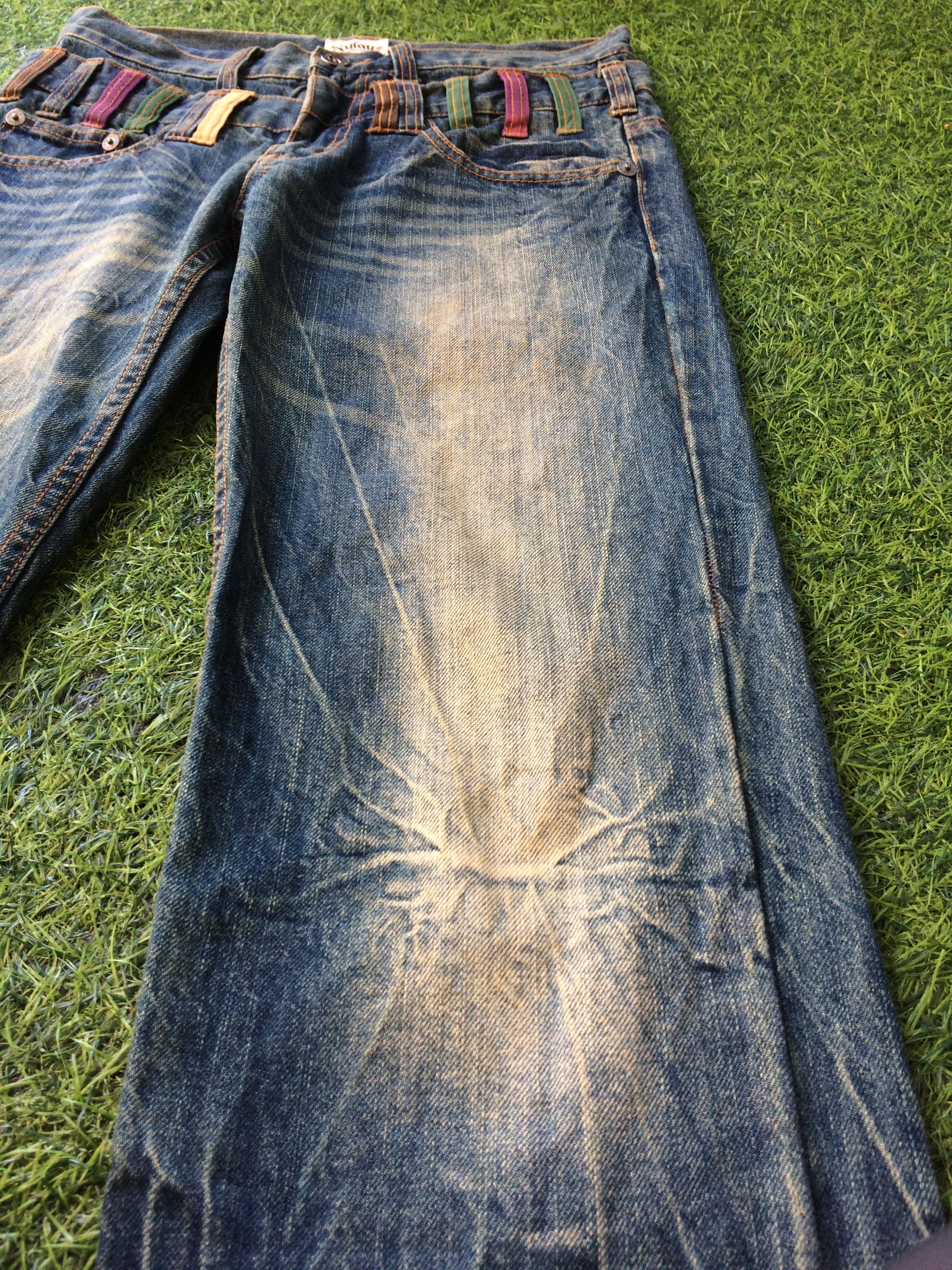 Japanese Brand Japanese Double Waist Denim Jeans Pants #D-523 Size US 29 - 8 Thumbnail
