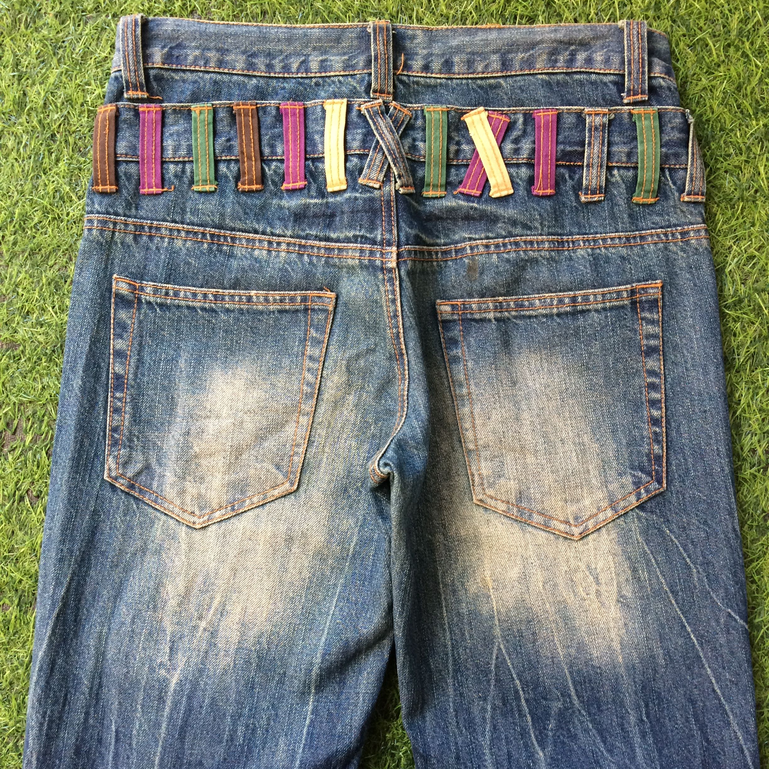 Japanese Brand Japanese Double Waist Denim Jeans Pants #D-523 Size US 29 - 5 Thumbnail