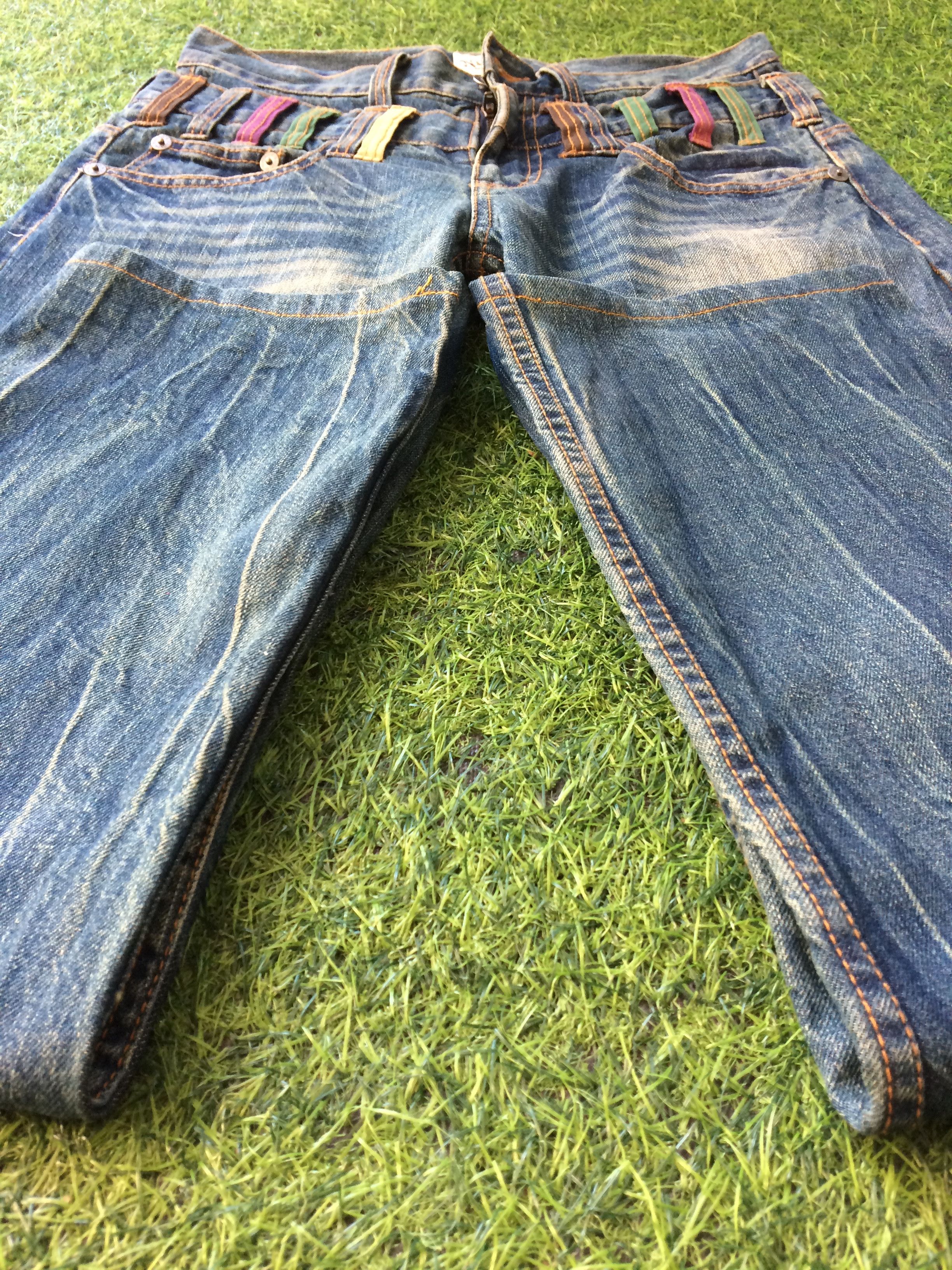 Japanese Brand Japanese Double Waist Denim Jeans Pants #D-523 Size US 29 - 6 Thumbnail