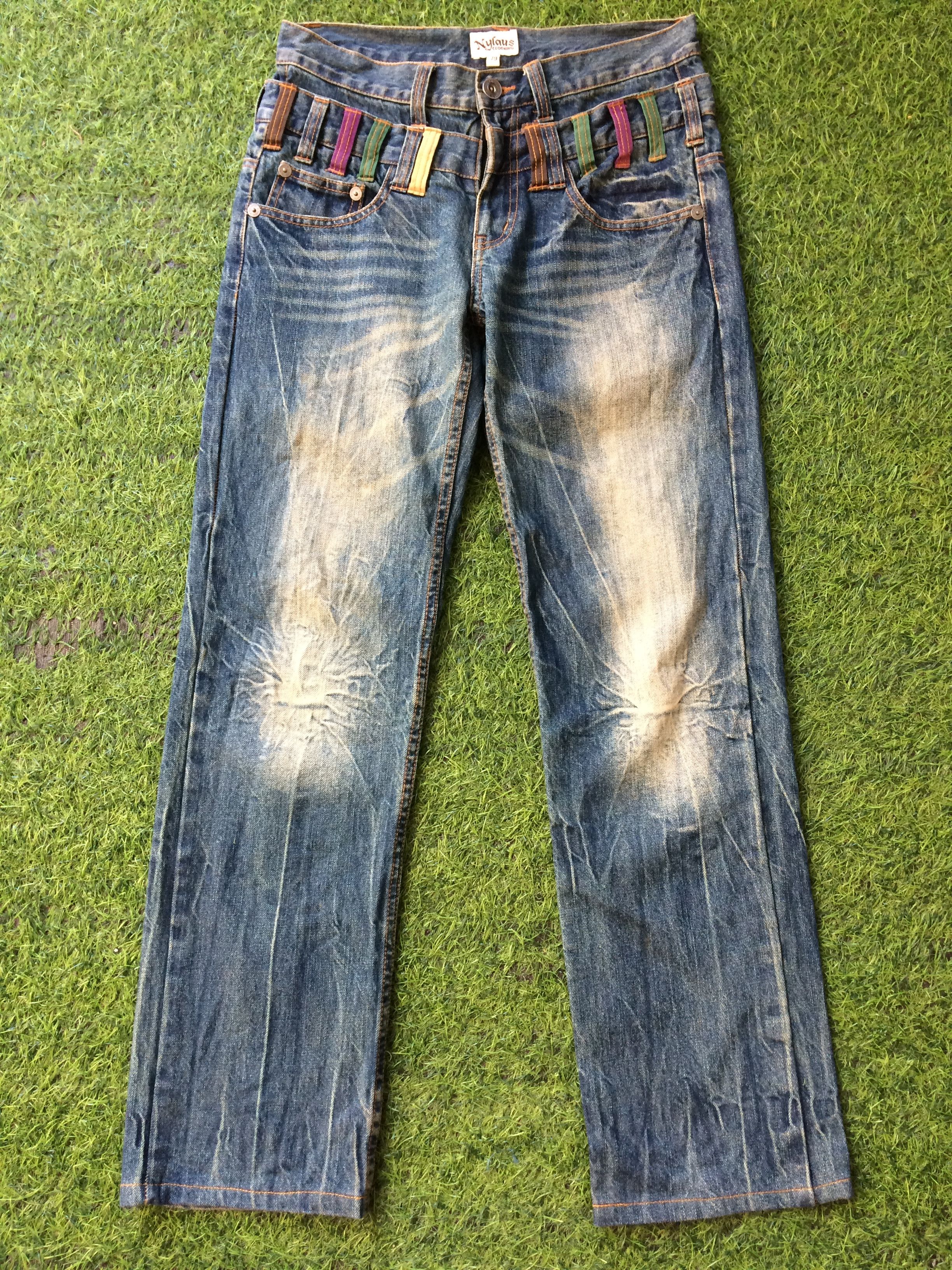 Japanese Brand Japanese Double Waist Denim Jeans Pants #D-523 Size US 29 - 1 Thumbnail