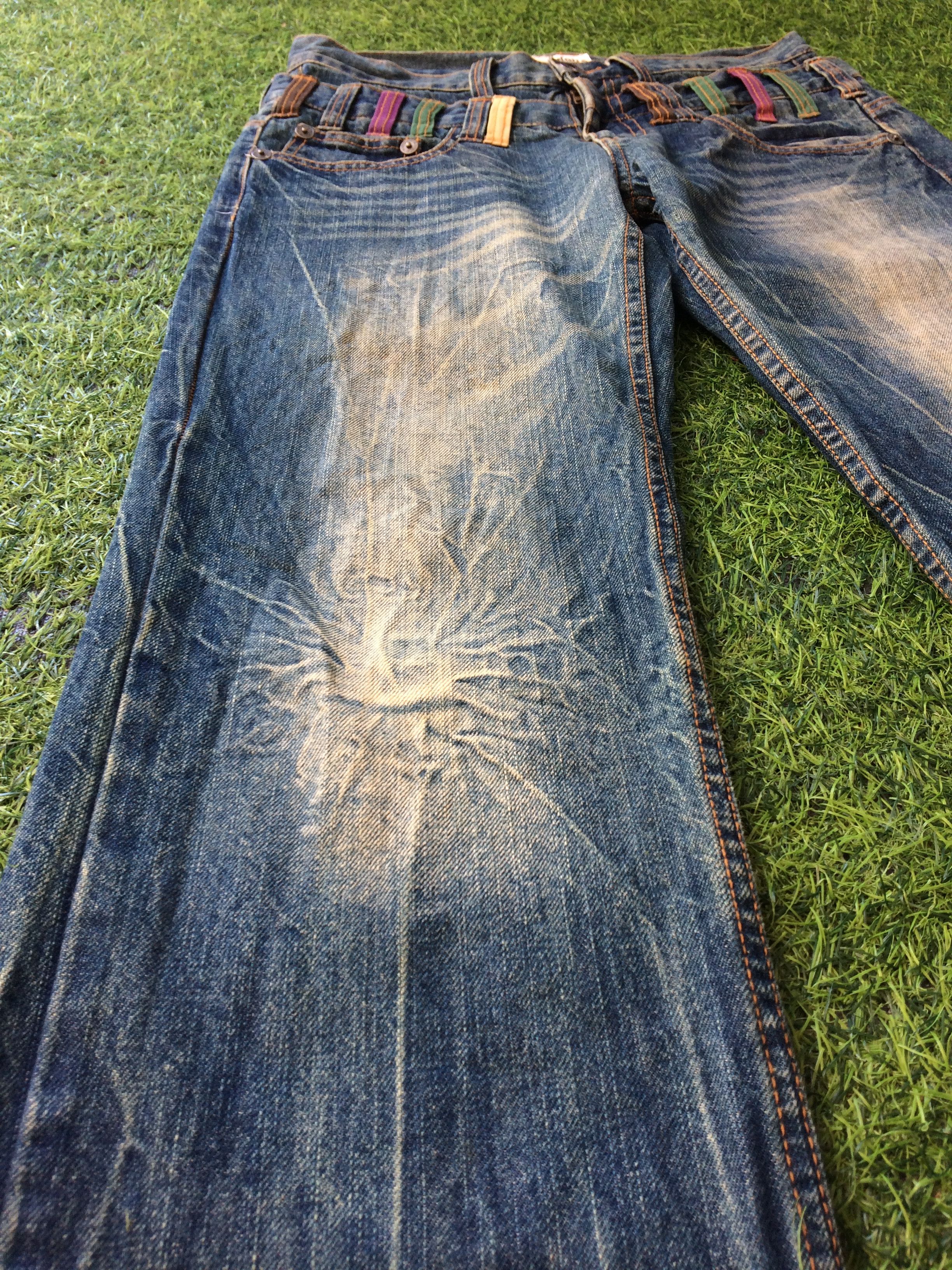 Japanese Brand Japanese Double Waist Denim Jeans Pants #D-523 Size US 29 - 7 Thumbnail