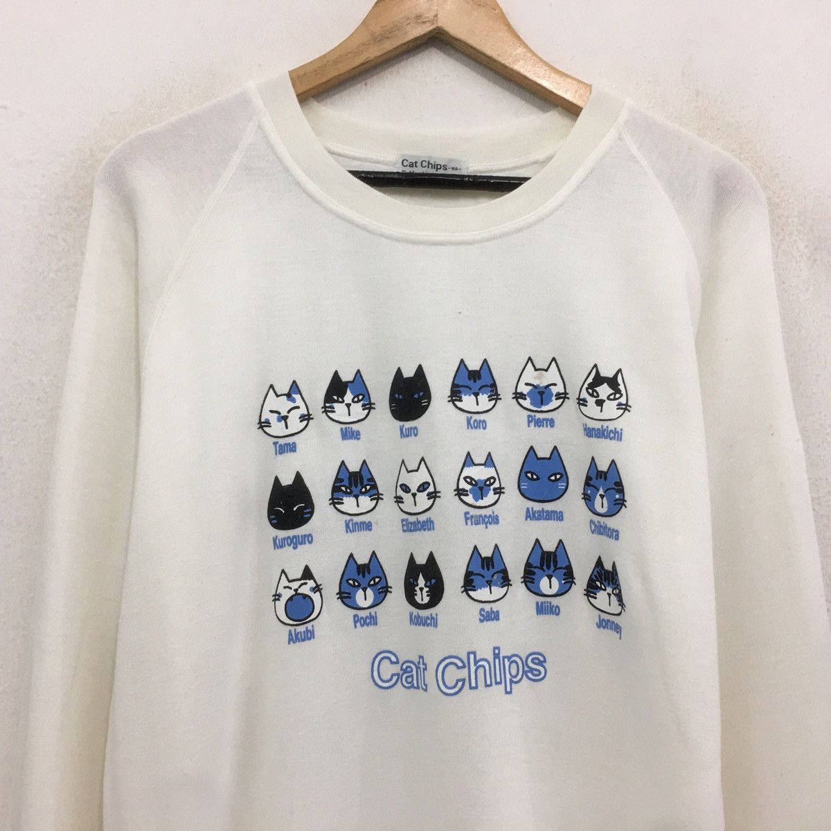 Cartoon Network × Japanese Brand × Vintage Cat Chips Sweatshirt Crewneck Big Logo Spell Out Cat Chips Size US M / EU 48-50 / 2 - 3 Thumbnail