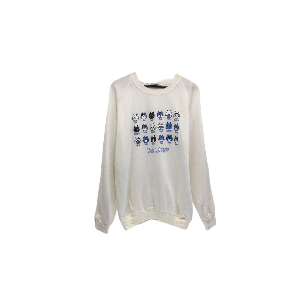 Cartoon Network × Japanese Brand × Vintage Cat Chips Sweatshirt Crewneck Big Logo Spell Out Cat Chips Size US M / EU 48-50 / 2 - 1 Thumbnail