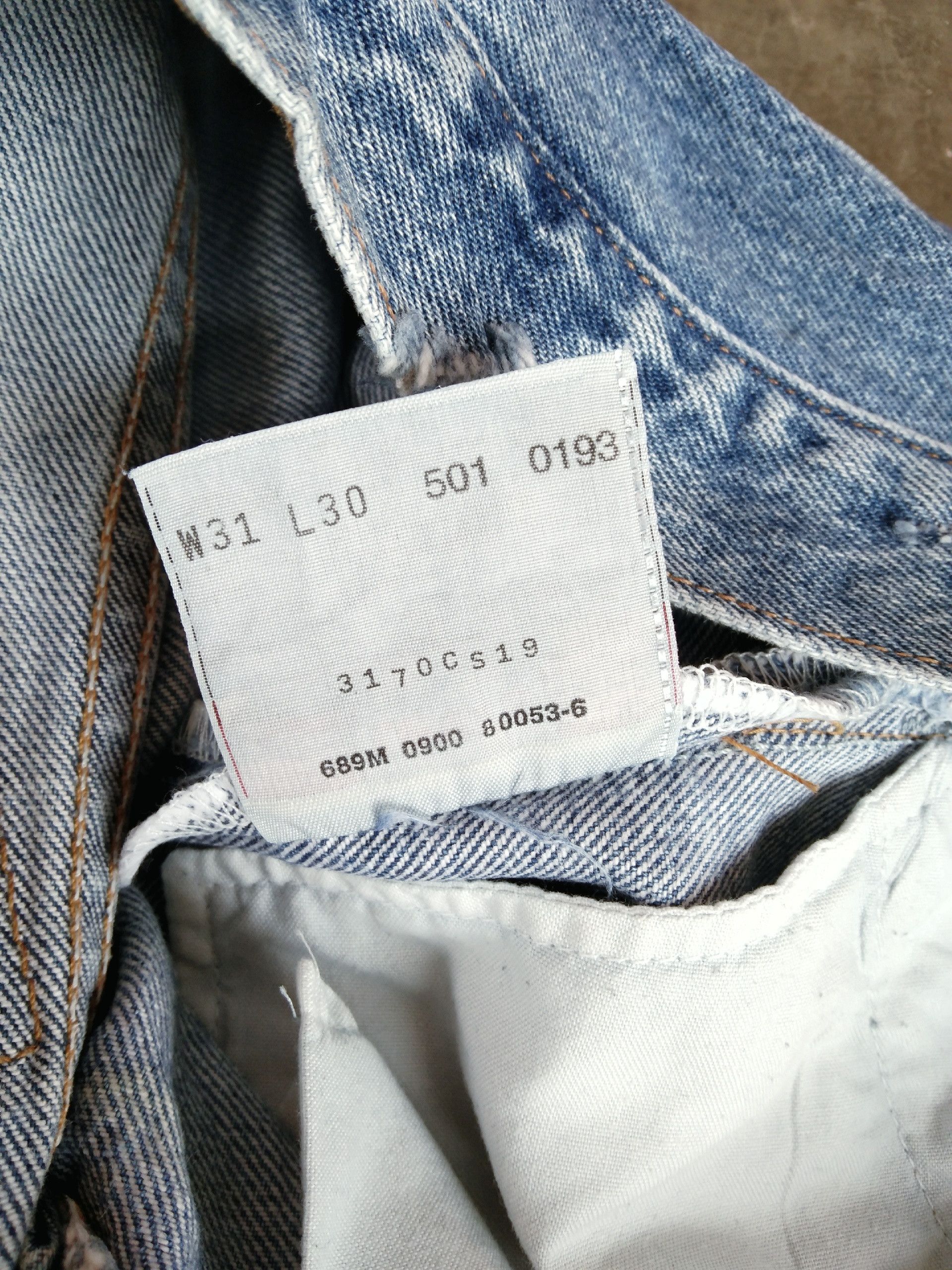Levi's Vintage Levi's 501 Distressed Jeans 31x30 Size US 31 - 10 Thumbnail