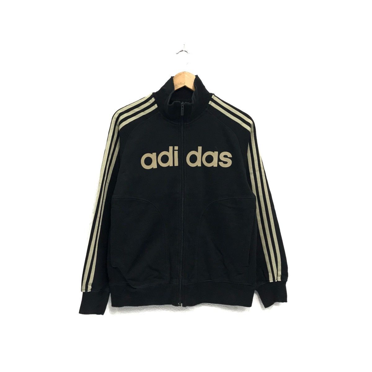 Adidas × Vintage Adidas Sweatshirt Adidas Three Stripe Sweater Adidas Zipper Size US S / EU 44-46 / 1 - 1 Thumbnail