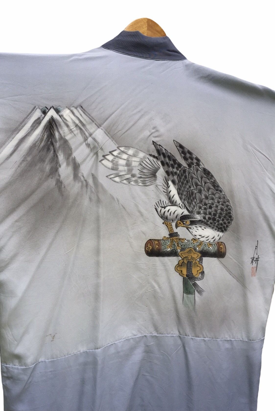 Japanese Brand Haori Long Kimono Eagle Rare Size US XL / EU 56 / 4 - 5 Thumbnail