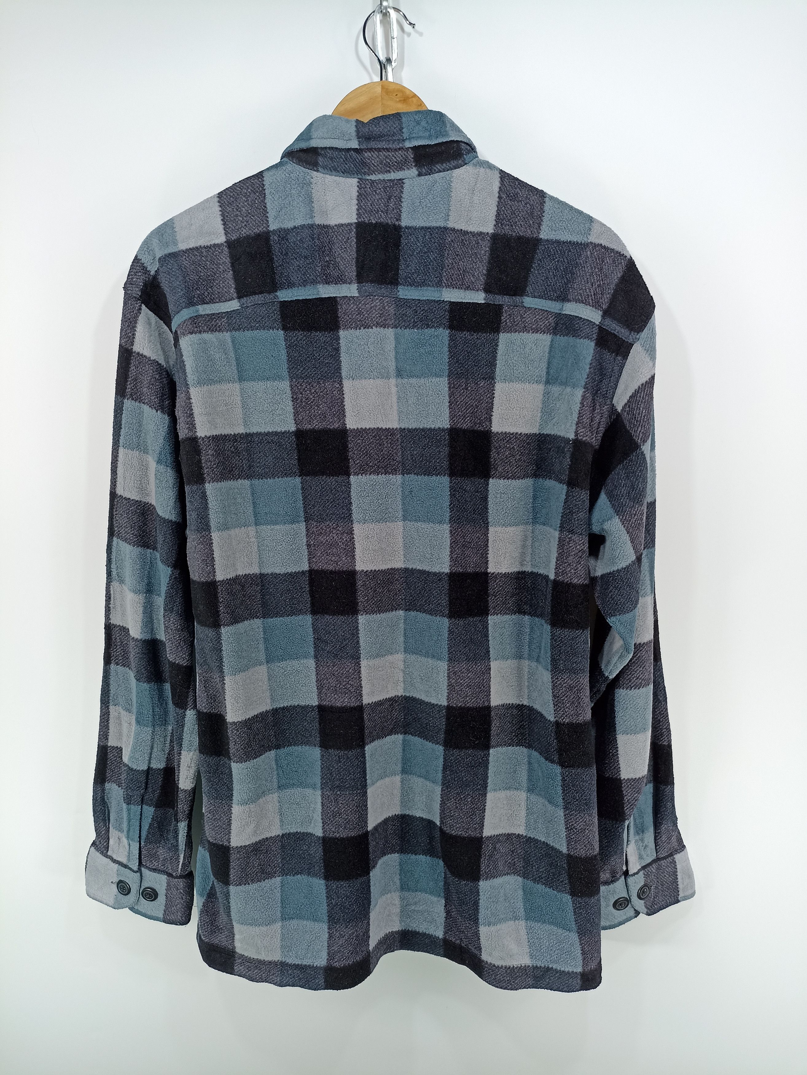 Flannel × Uniqlo × Vintage Vintage Uniqlo Plaid Fleece Shirt Button Up Size US L / EU 52-54 / 3 - 2 Thumbnail