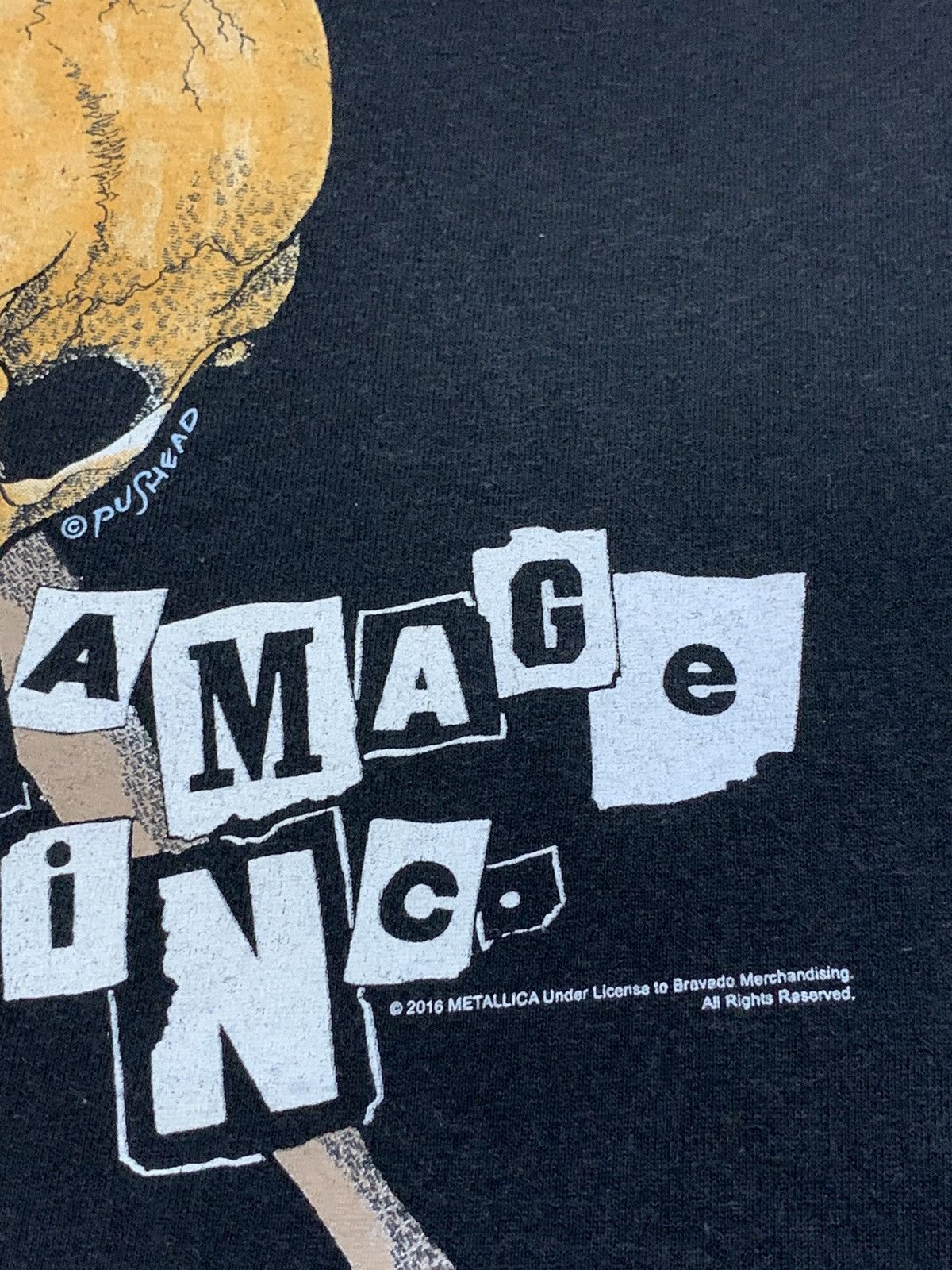 Band Tees Metallica.. Damage Inc. Pushead 2016 T Shirt Size US M / EU 48-50 / 2 - 9 Thumbnail
