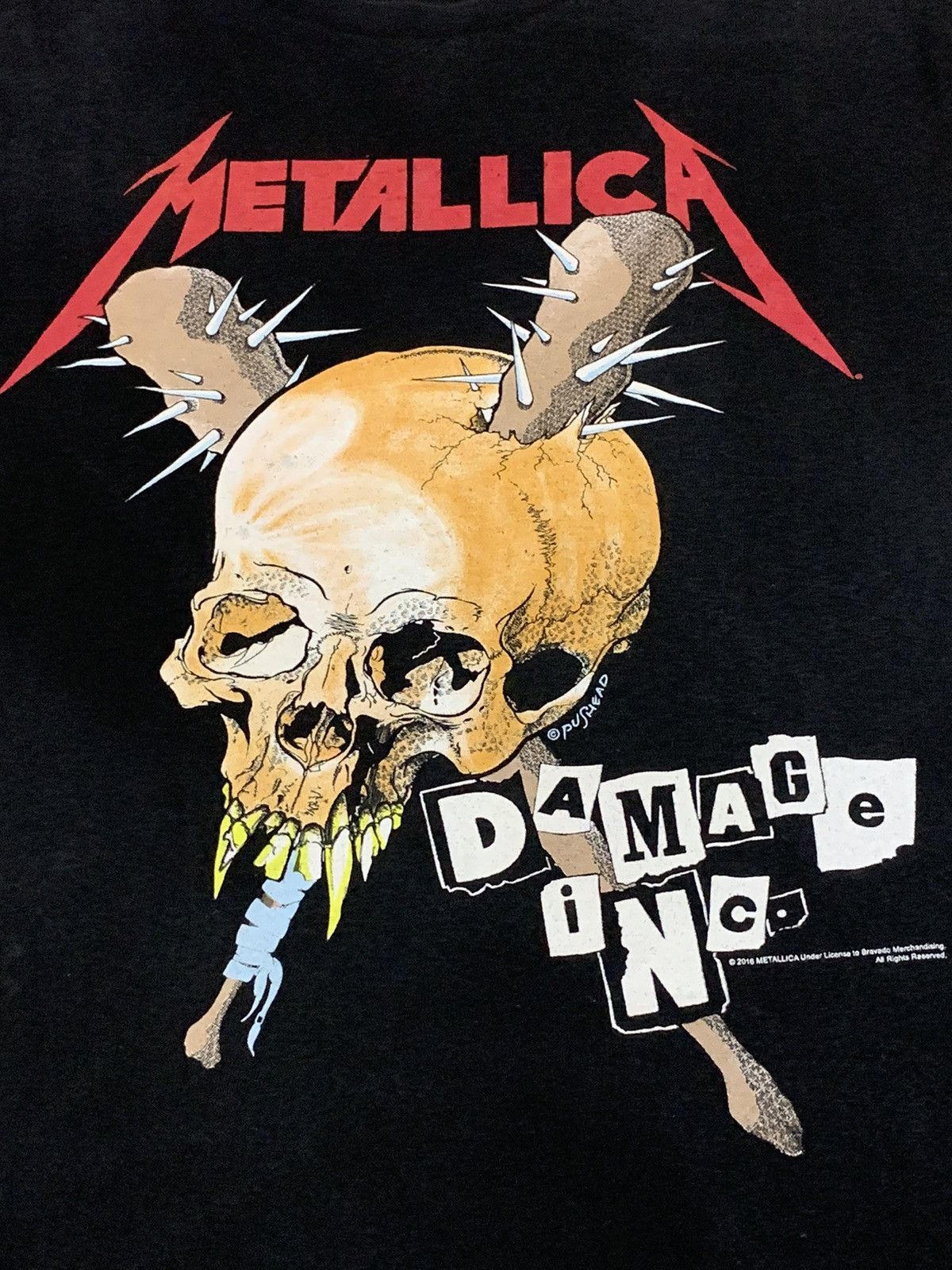 Band Tees Metallica.. Damage Inc. Pushead 2016 T Shirt Size US M / EU 48-50 / 2 - 8 Thumbnail