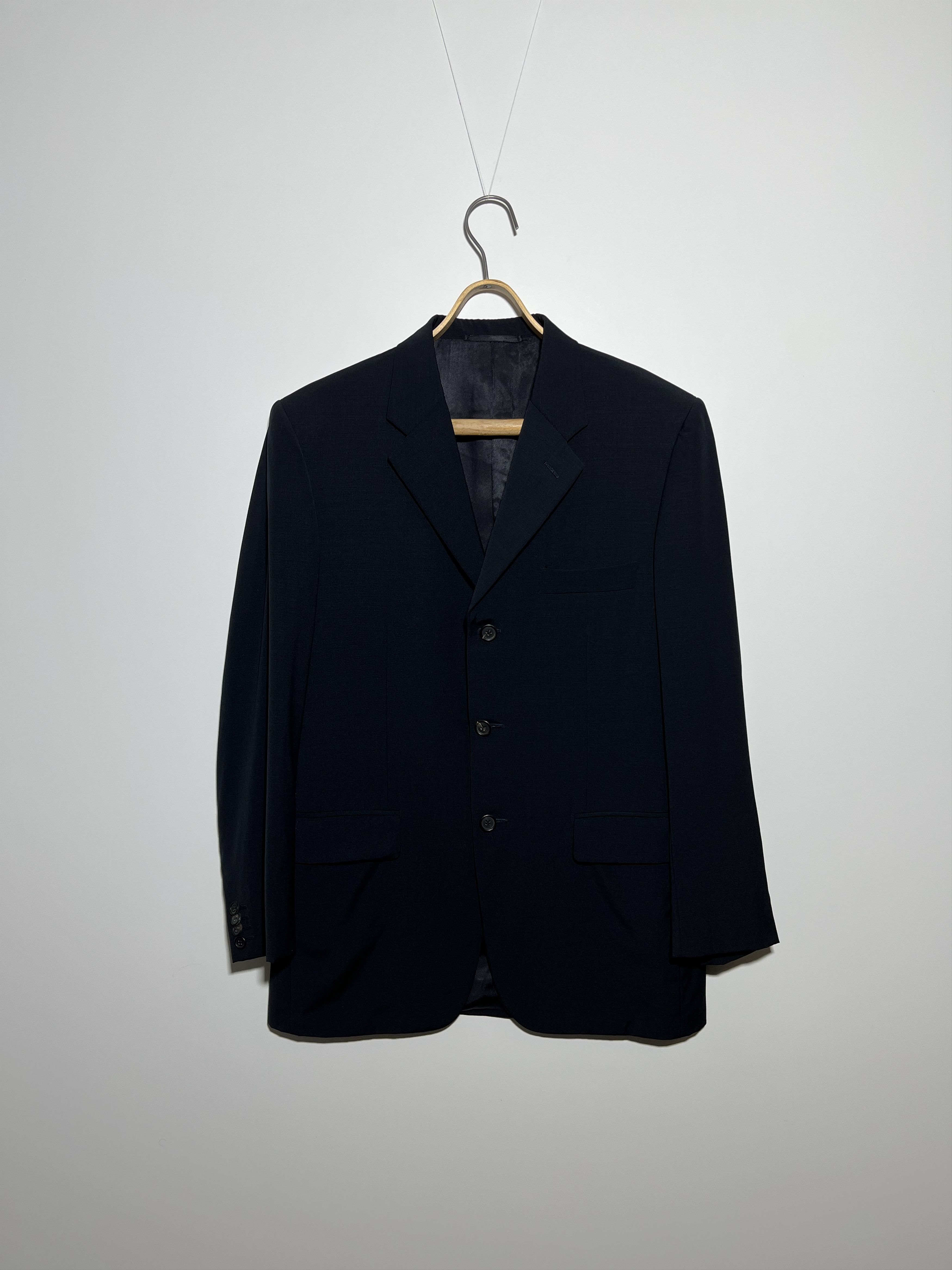 image of Archival Clothing x Prada Milano 1999 Black Wool Blazer Size 40R, Men's