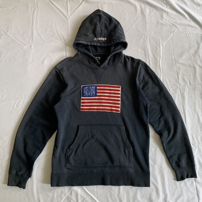 Stussy flag sale hoodie