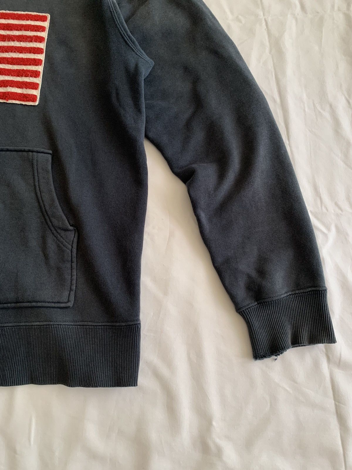 Stussy Sick🔥Sunfaded Stussy Troops Embroidered American Flag Hoodie Size US M / EU 48-50 / 2 - 2 Thumbnail