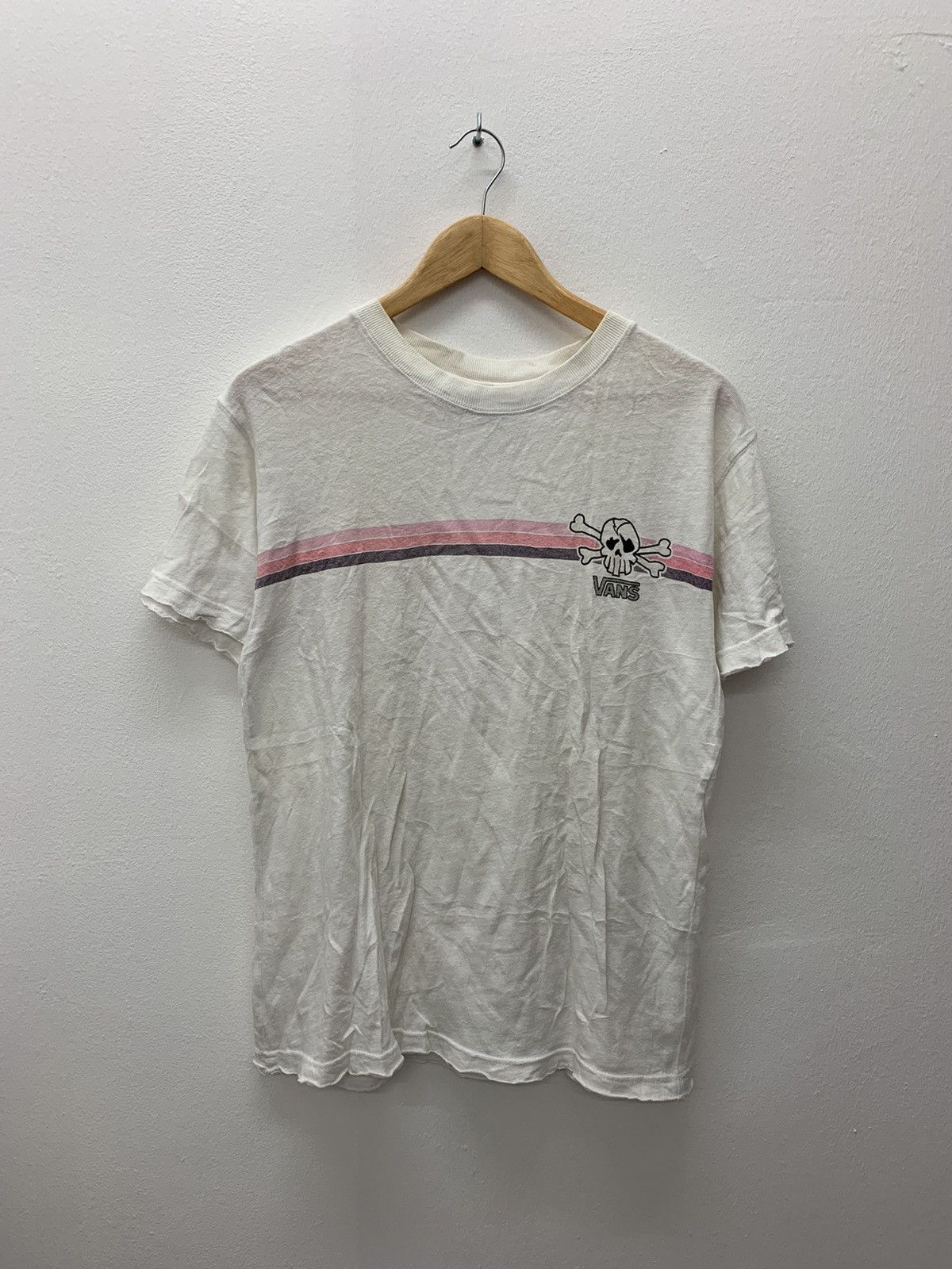 Vans Distressed Vans Skull Skateboard Tshirt Size US M / EU 48-50 / 2 - 1 Thumbnail
