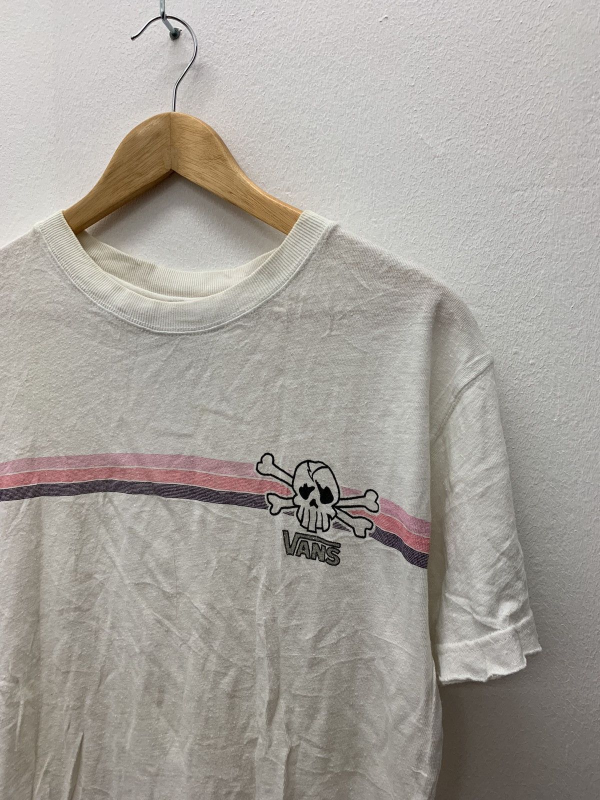 Vans Distressed Vans Skull Skateboard Tshirt Size US M / EU 48-50 / 2 - 2 Thumbnail