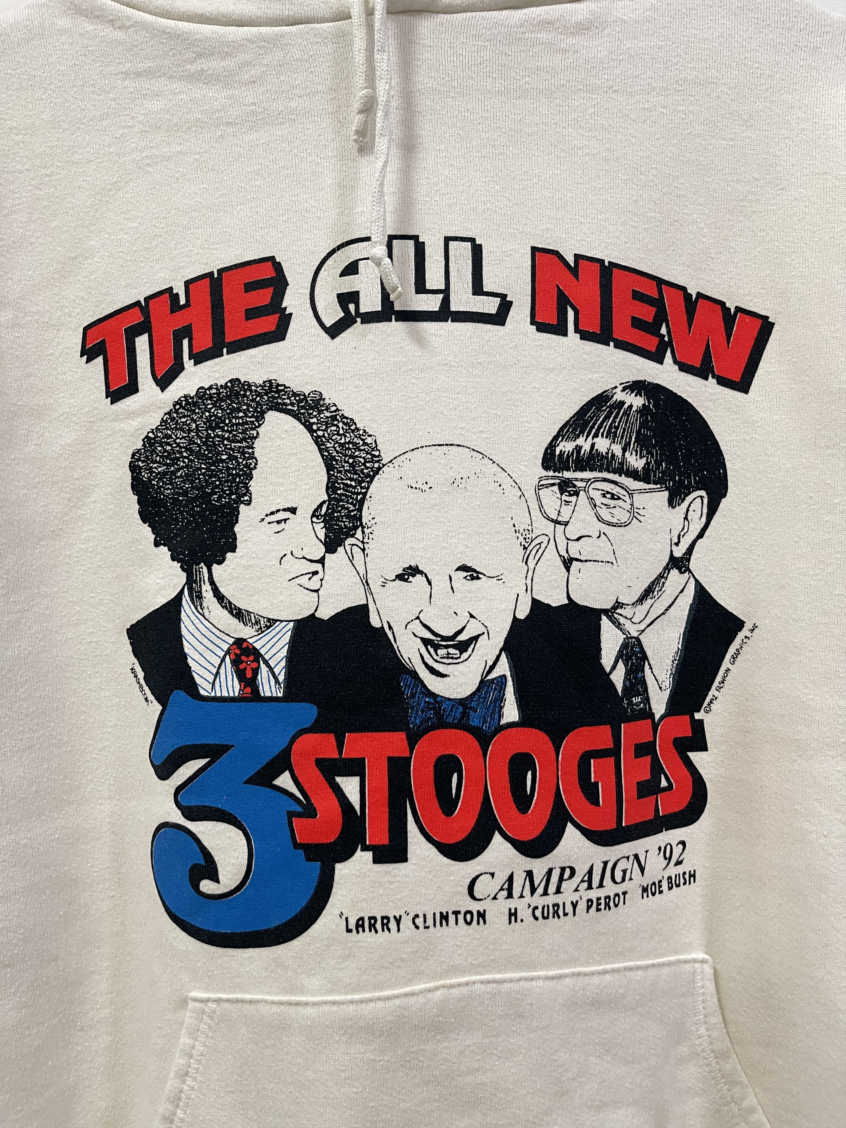 Vintage 1992 Three Stooges Presidential Candidates Parody Hoodie Size US M / EU 48-50 / 2 - 2 Thumbnail