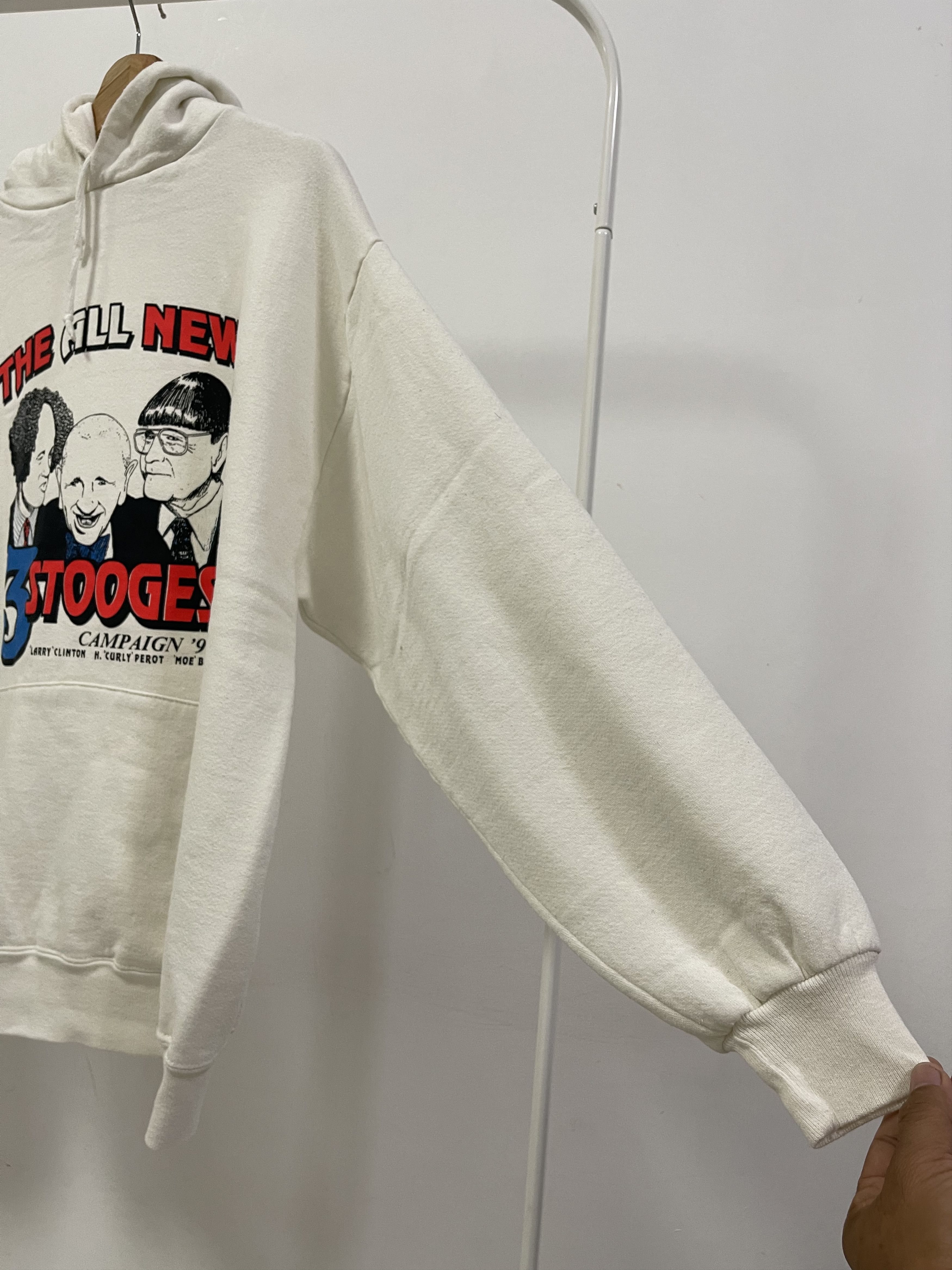 Vintage 1992 Three Stooges Presidential Candidates Parody Hoodie Size US M / EU 48-50 / 2 - 5 Thumbnail
